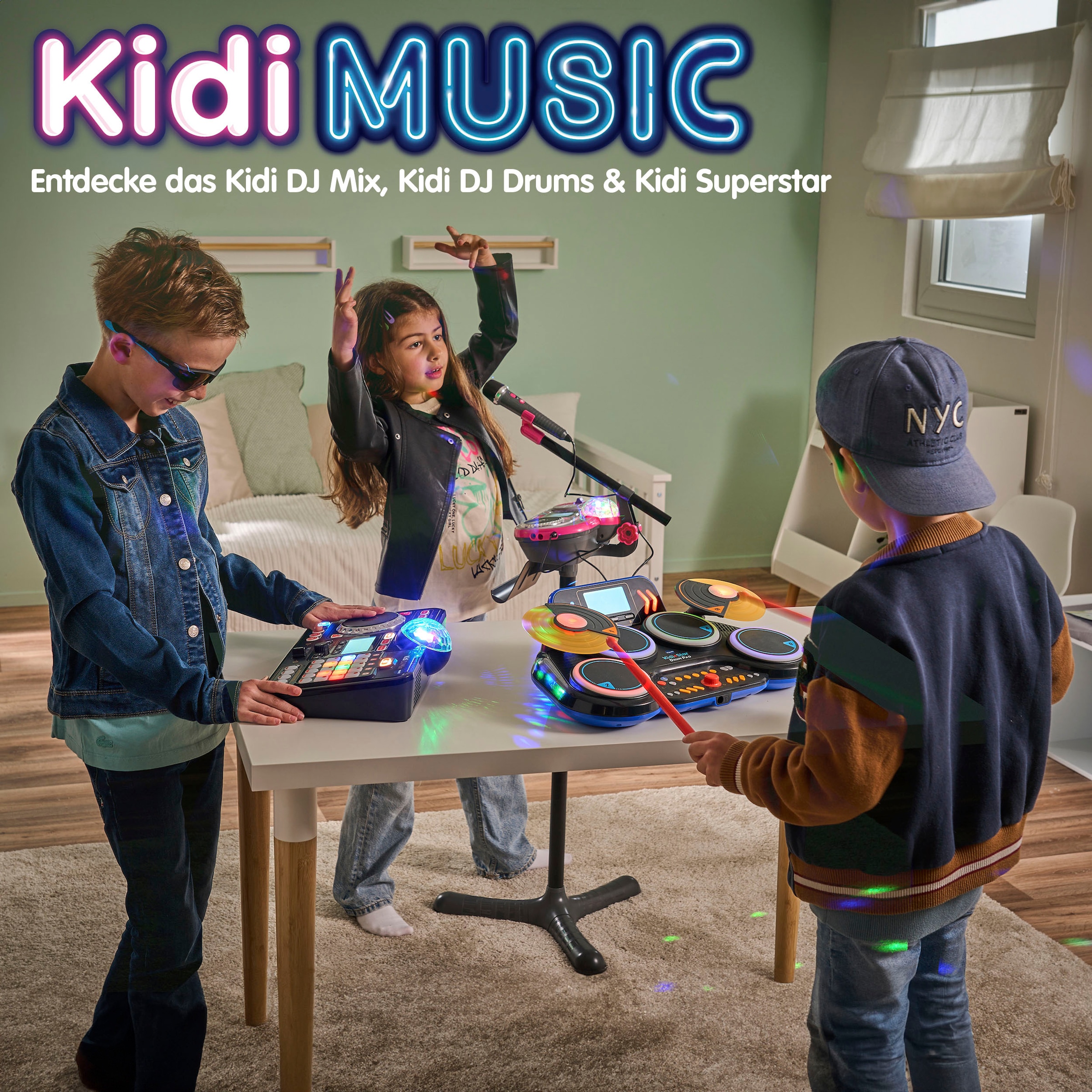 Vtech® Spielzeug-Musikinstrument »Kidi DJ Mix, pink«, mit Bluetooth-Funktion