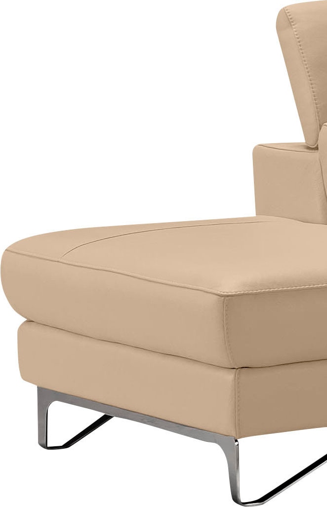 Egoitaliano Ottomane »Princess, elegantes Designsofa mit erstklassigem Sitzkomfort,« inkl. verstellbarem Kopfteil und edle Designmetallfüße