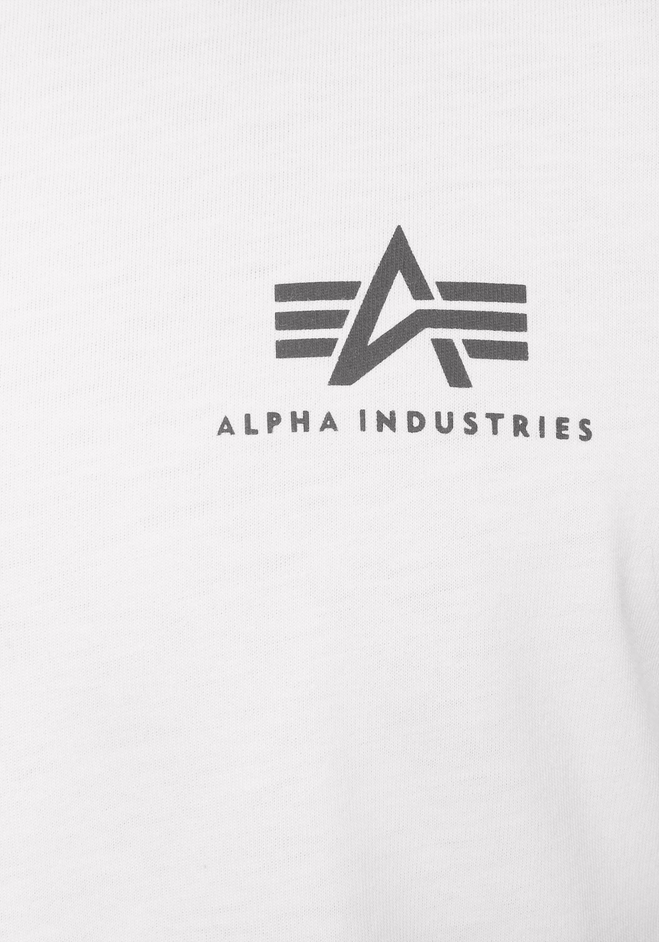 Alpha Industries LOGO« ♕ Rundhalsshirt SMALL »BASIC T bei