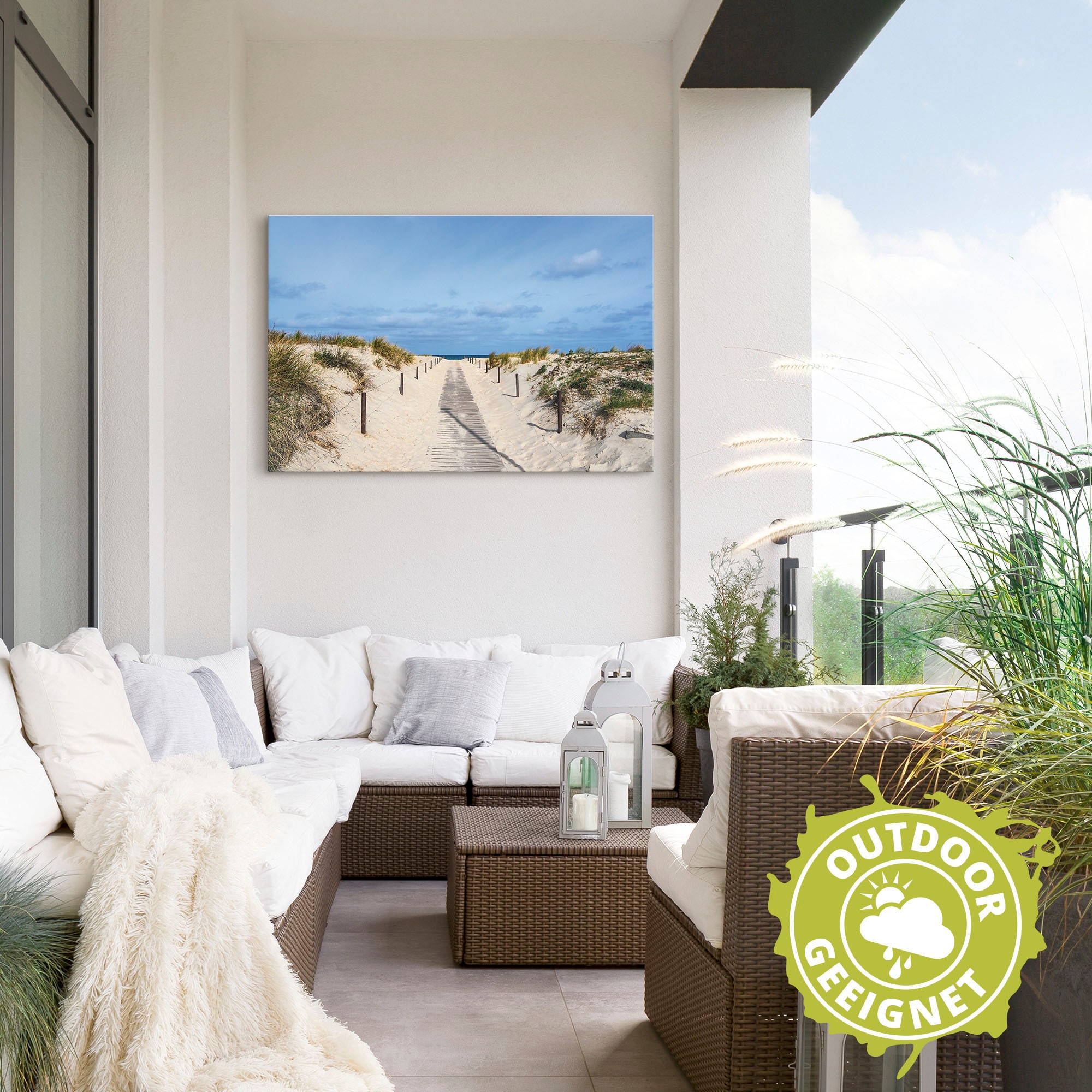 Artland Wandbild »Strandaufgang an Küste der Ostsee«, Strandbilder, (1 St.), als Alubild, Outdoorbild, Leinwandbild, Poster, Wandaufkleber