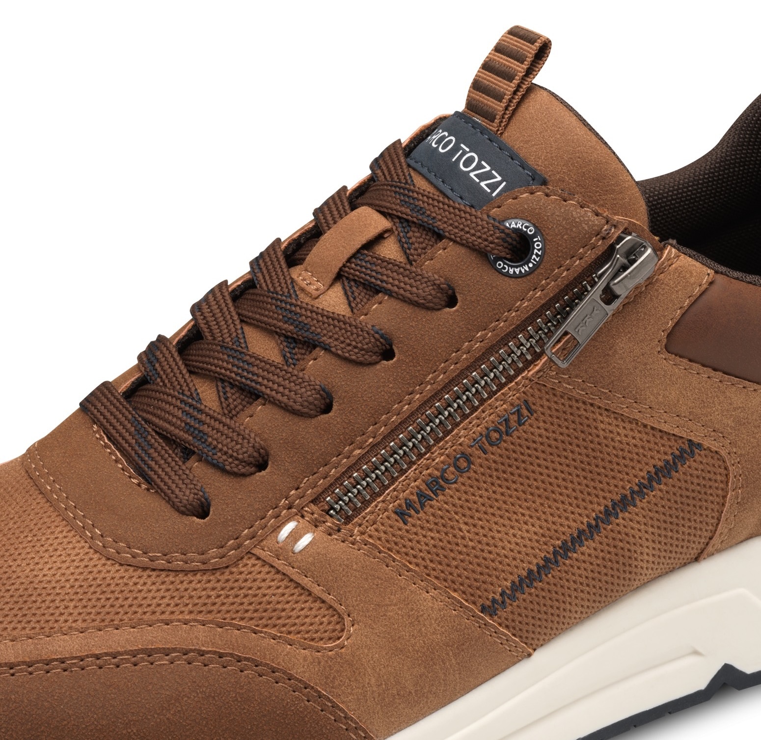 MARCO TOZZI Keilsneaker, Freizeitschuh, Halbschuh, Schnürschuh mit praktischem Reißverschluss