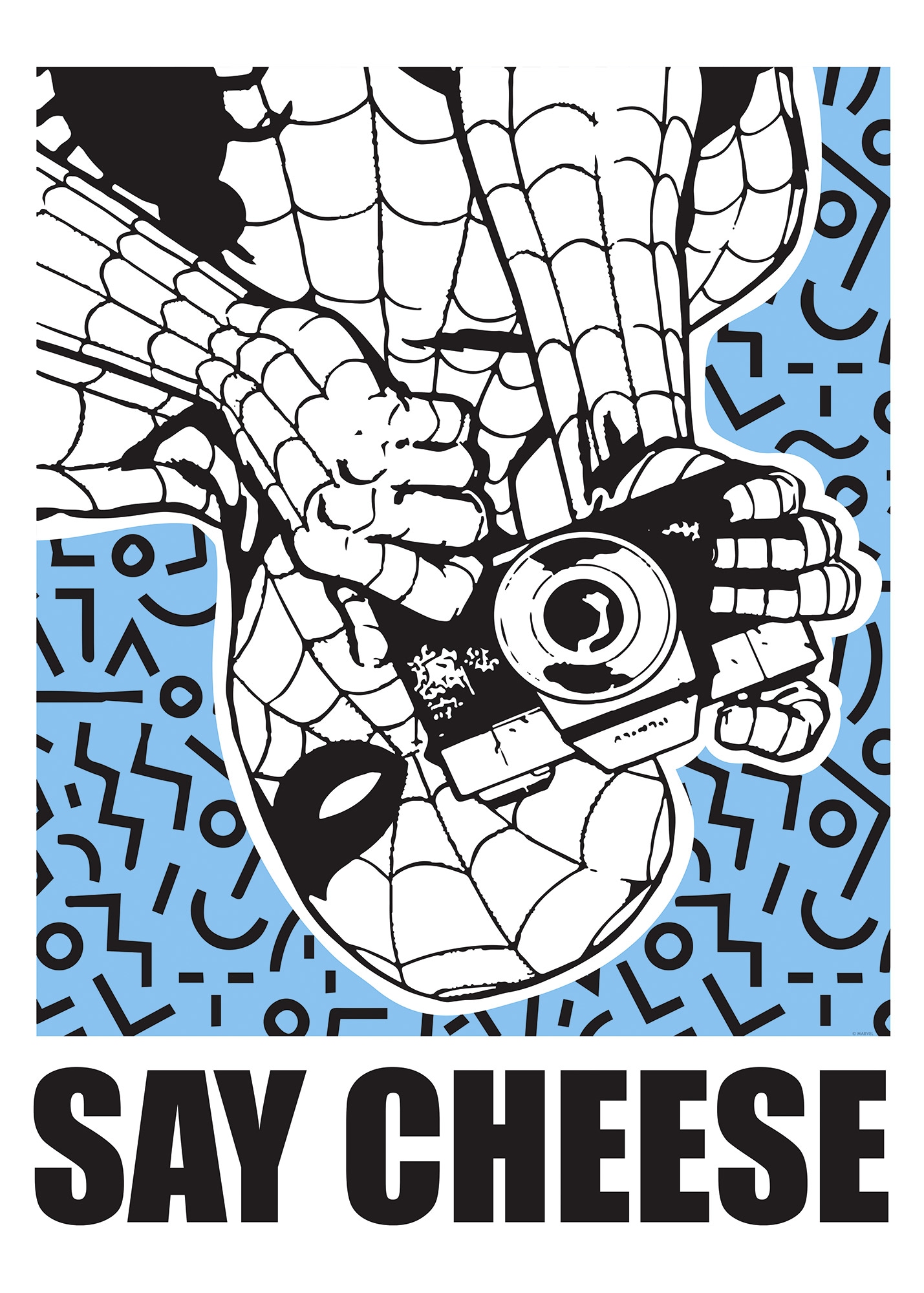 Komar Wandbild »Marvel Spider-Man Say Cheese Blue« Disney Set, 1 Stk. tlg. 50 x 70 cm (Breite x Höhe) - Kinderzimmer, Dekoration