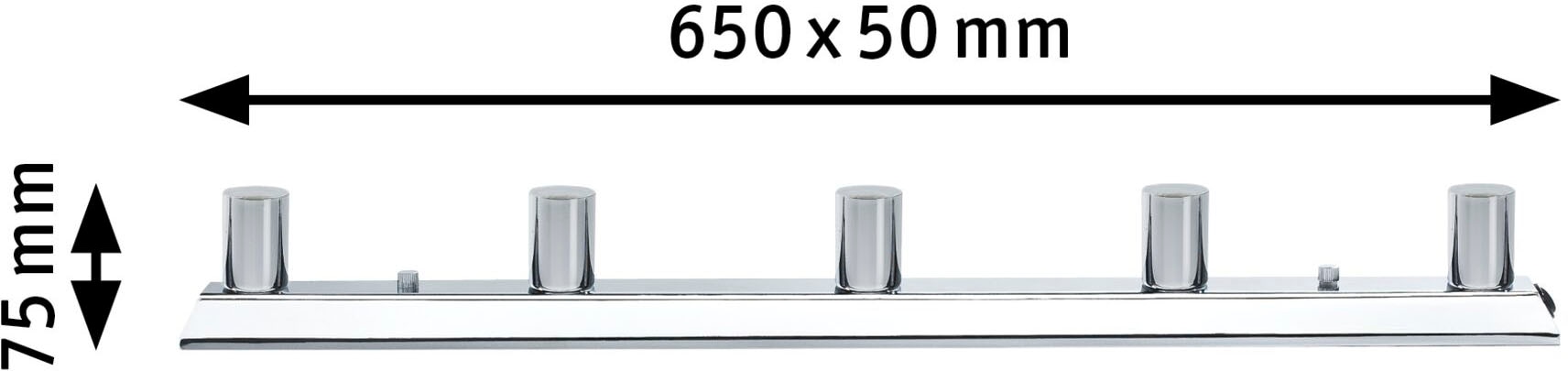 Paulmann LED Wandleuchte »Mirror Regula«, 5 flammig, Leuchtmittel E14 | ohne Leuchtmittel, E14