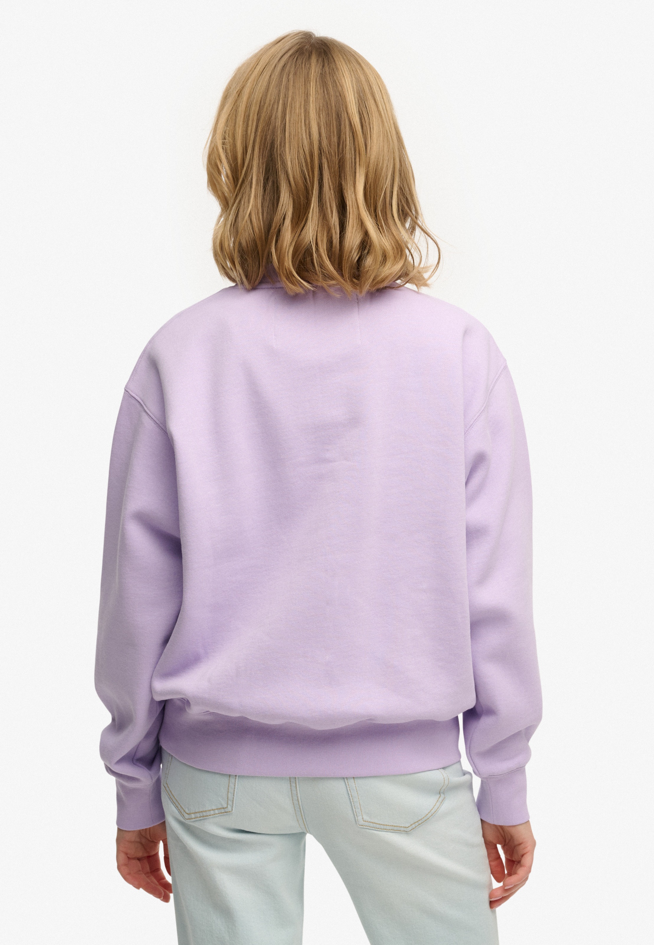 Superdry Sweatshirt »VARSITY SATIN APPLIQUE CREW«, aus Baumwollmischung, Relaxed Fit, mit Print
