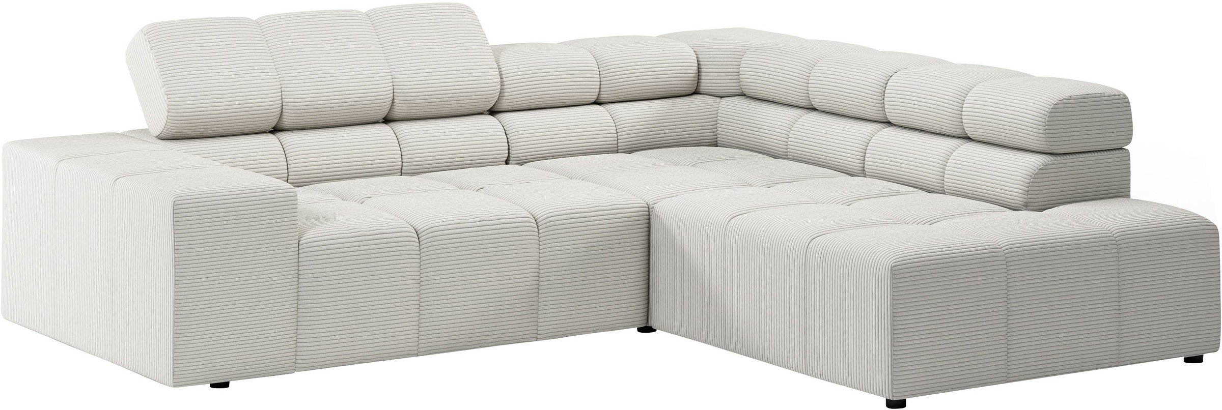 Home affaire Ecksofa »Ancona, incl. Kopfteilverstellung + 3 Zierkissen, L-Form, Breite 249cm« wahlweise motorische Sitztiefenverstellung, B/T(H: 249/215/70 cm