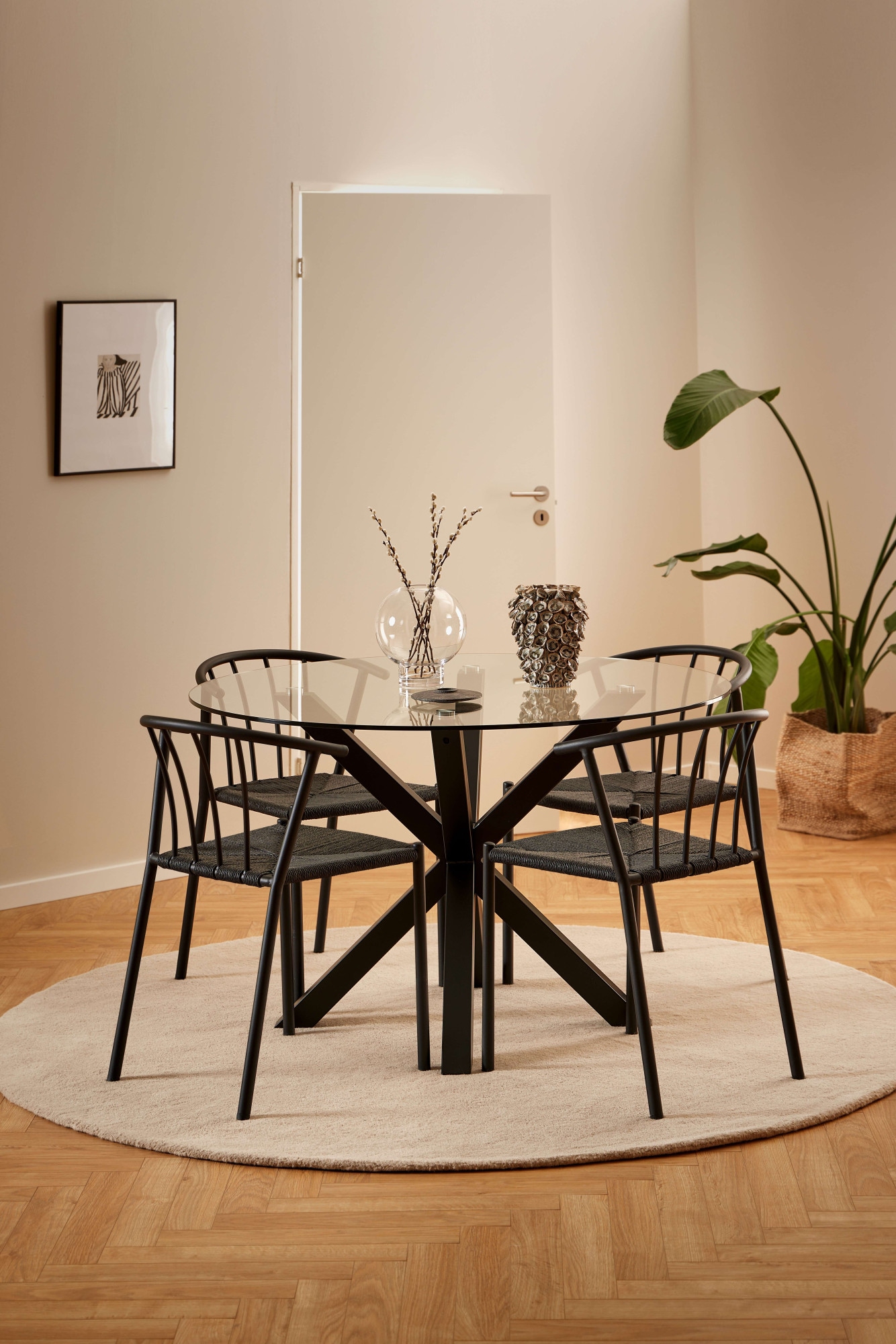 ACTONA GROUP Esstisch »Heaven, runde Tischplatte aus Keramik o. Glas & belastbar bis 100 kg« Esstisch, OTTOs Choice,  Robustes Gestell aus Stahl, Skaninavisches Design, Ø119 cm