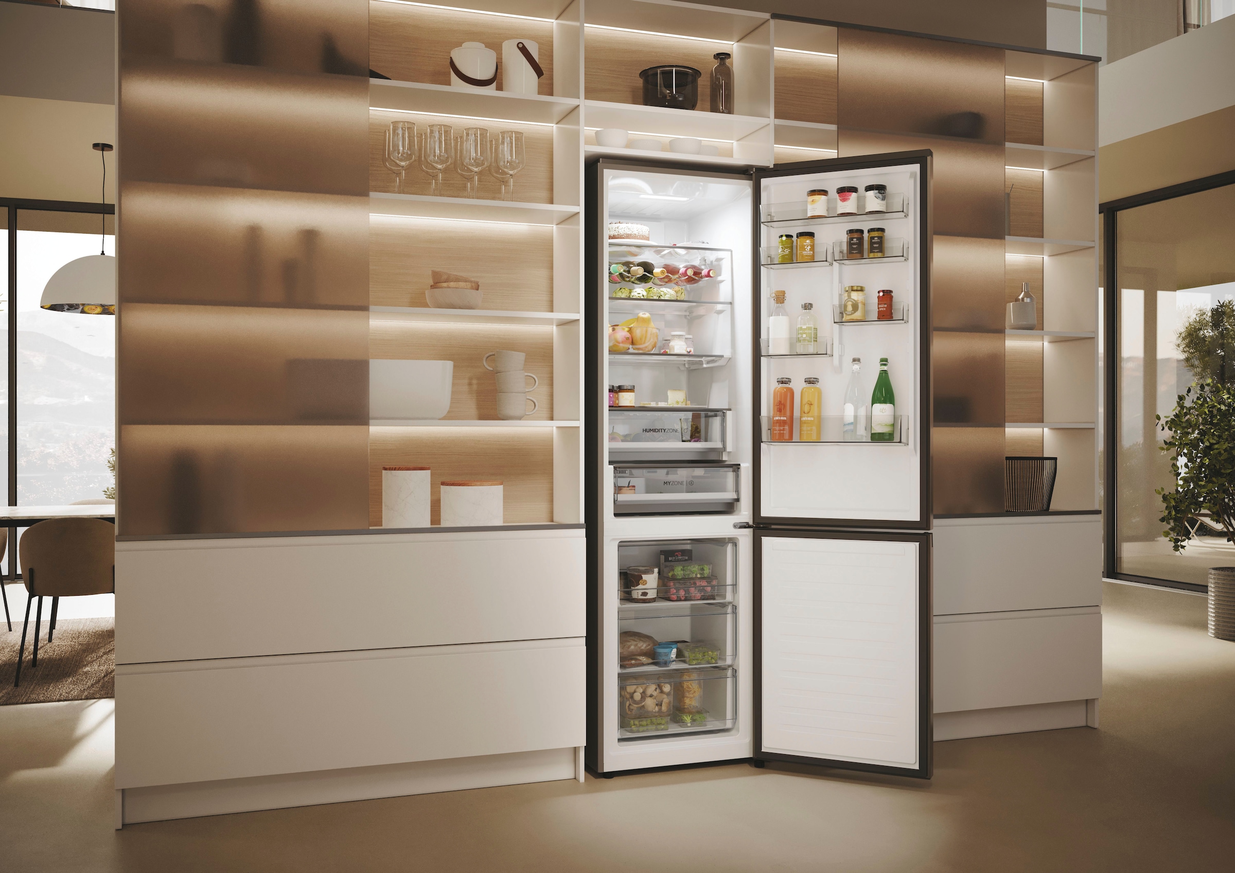 Haier Kühl-/Gefrierkombination 2D 60 SERIES 5 PRO »HDPW5620ANPD«, 205 cm hoch, 60 cm breit, Energieeffizienzklasse A, HumidityZone