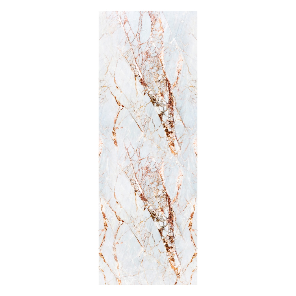 queence Vinyltapete »Marmor-Weiß«, Steinoptik, 90 x 250 cm, selbstklebend