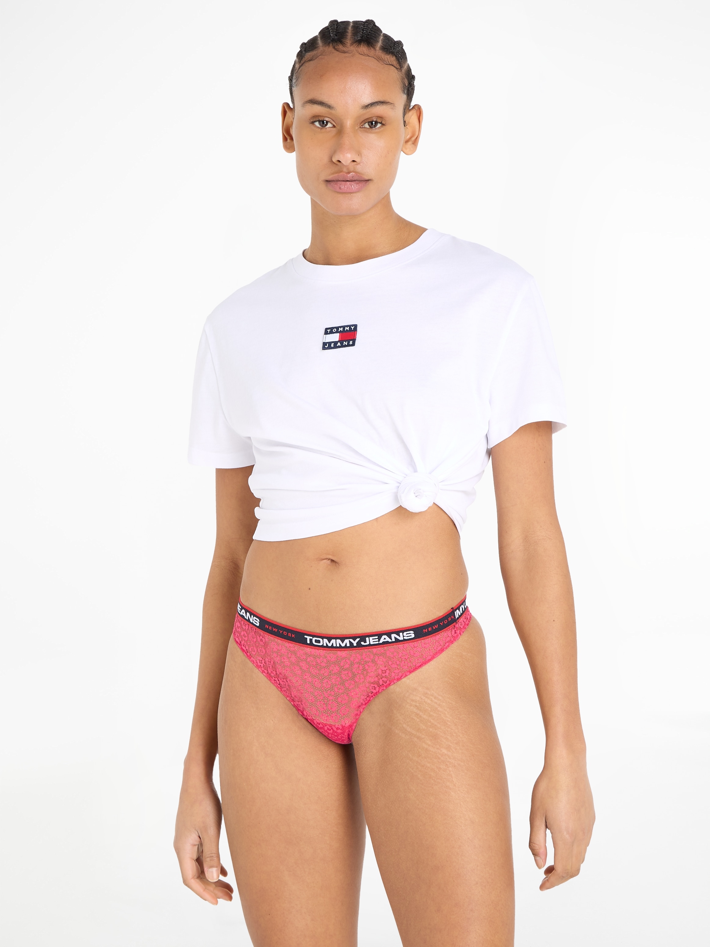 Tommy Hilfiger Underwear T-String »TJ 3P THONG LACE«, (3 St., 3er-Pack), mit  elastischem Bund bei ♕
