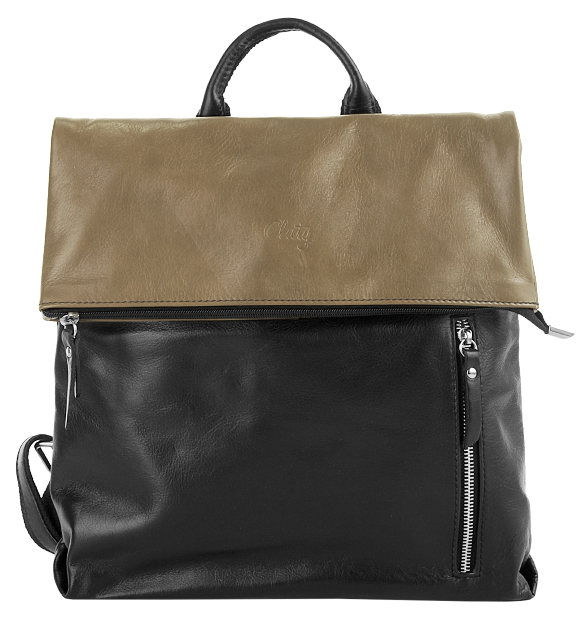 Cluty Cityrucksack, echt Leder, Made in Italy