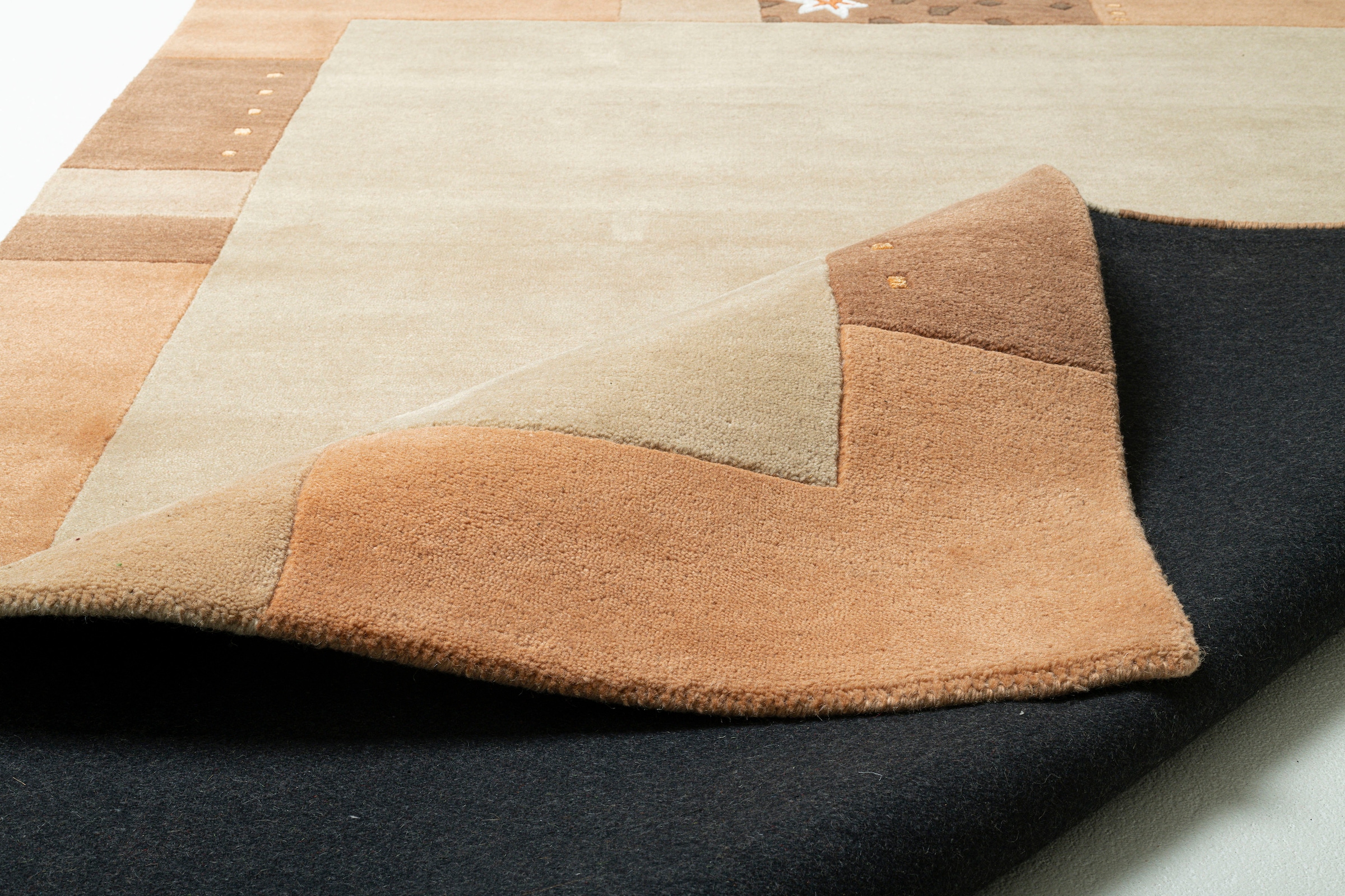 THEKO Wollteppich »Royal Ganges« rechteckig 13 mm Höhe 95% Wolle, mit Bordüre, ideal im Wohnzimmer & Schlafzimmer