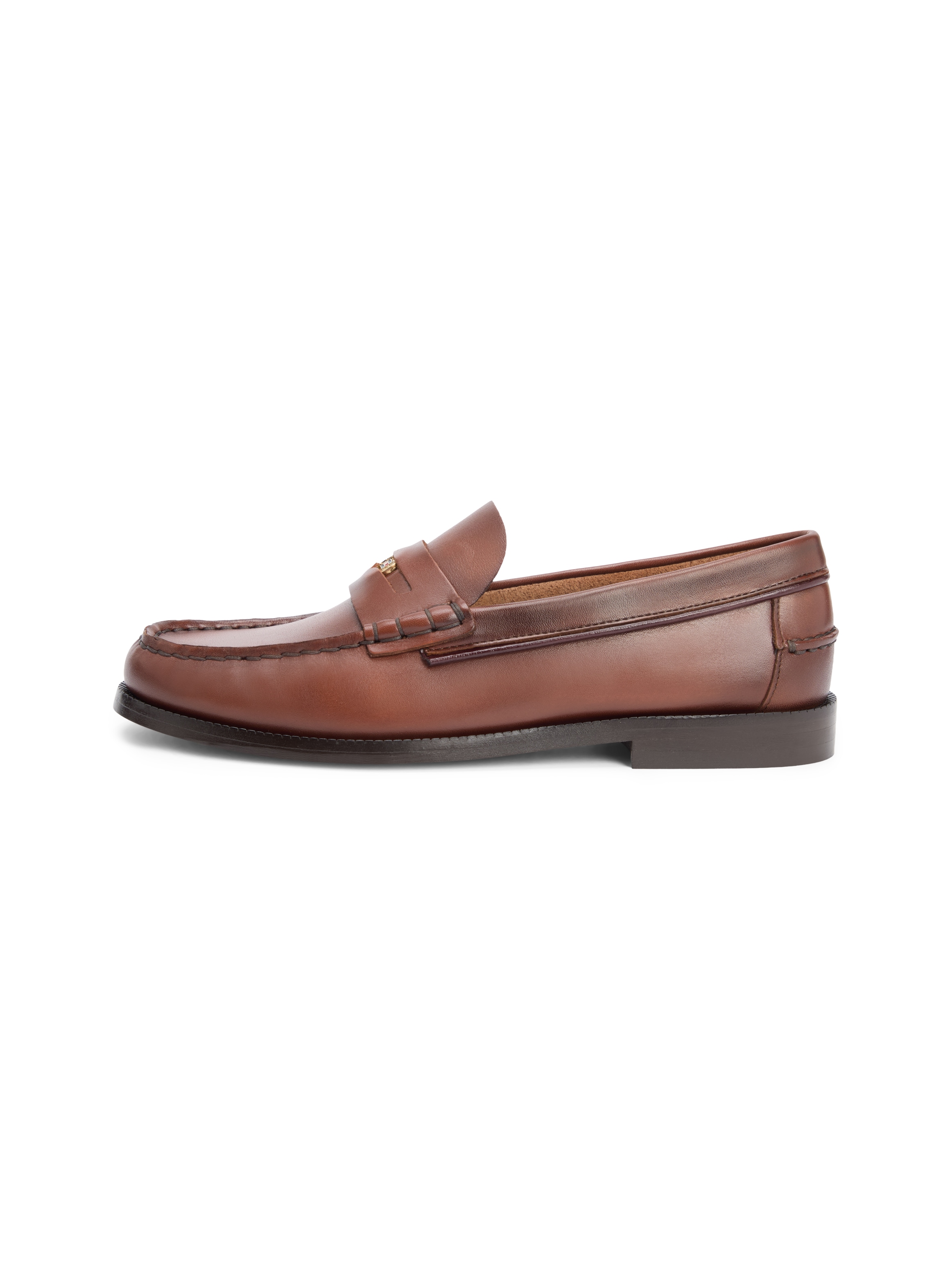 Tommy Hilfiger Loafer »HILFIGER PENNY LOAFER SMOOTH LTH«  Blockabsatz, Slipper, Schlupfschuh mit Logoflag