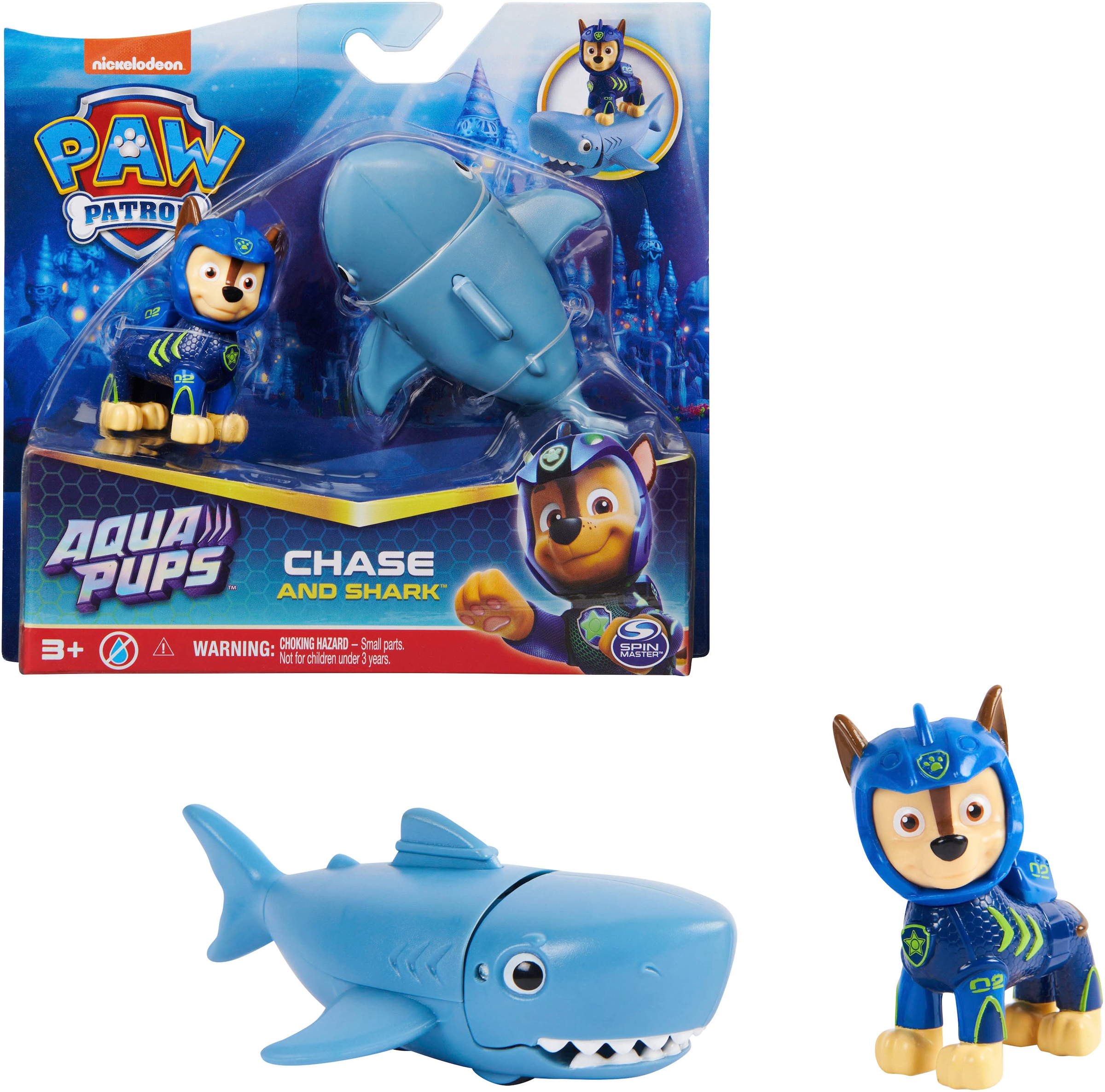 Spielfigur »Paw Patrol - Aqua Pups - Hero Pups Solid Chase«, (Set)