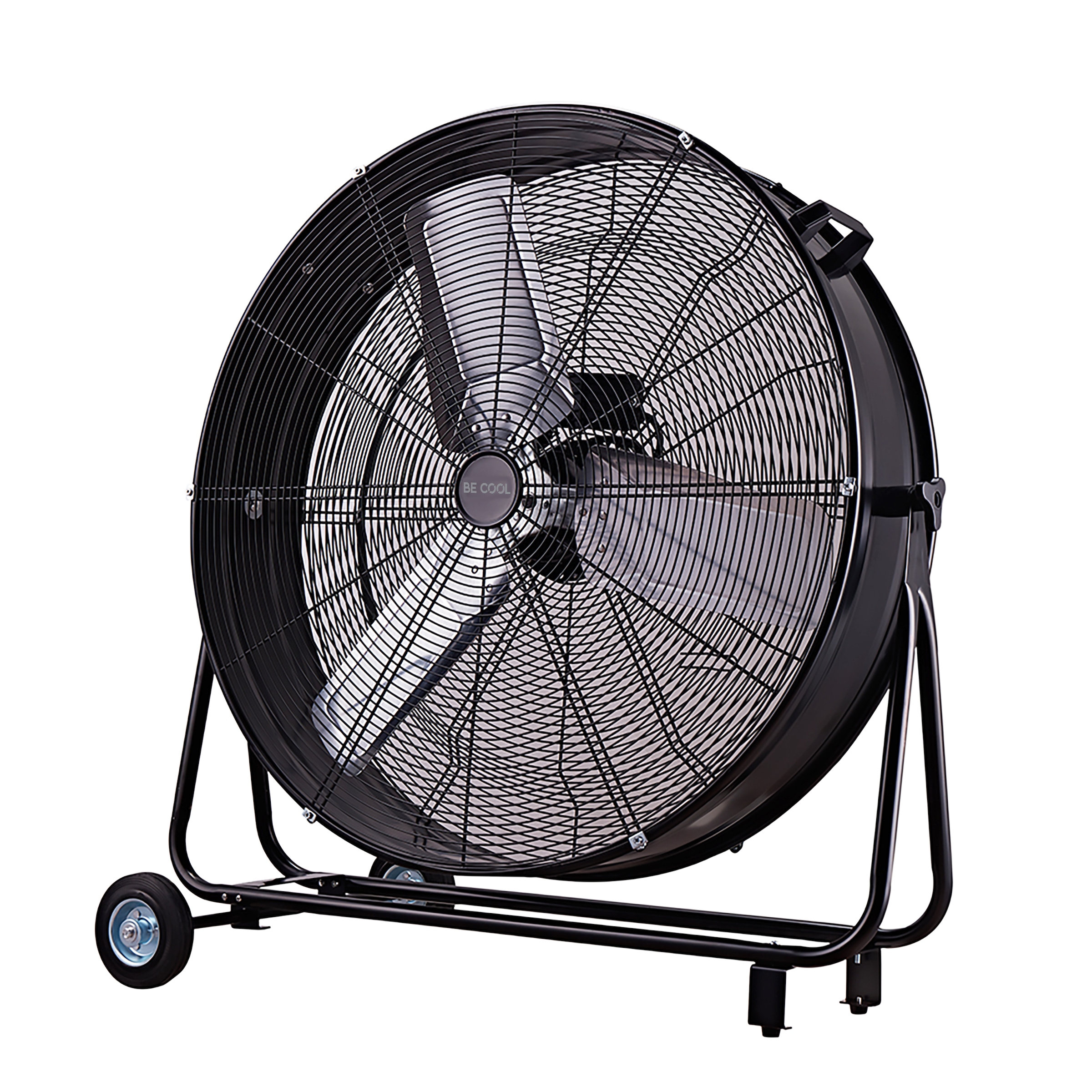 be cool Windmaschine »Industrie-Windmaschine 90cm BCIWM90CM schwarz«, fahrbarer, Vollkupfermotor, Aluminium-Rotor, Spinnennetz-Schutzgitter