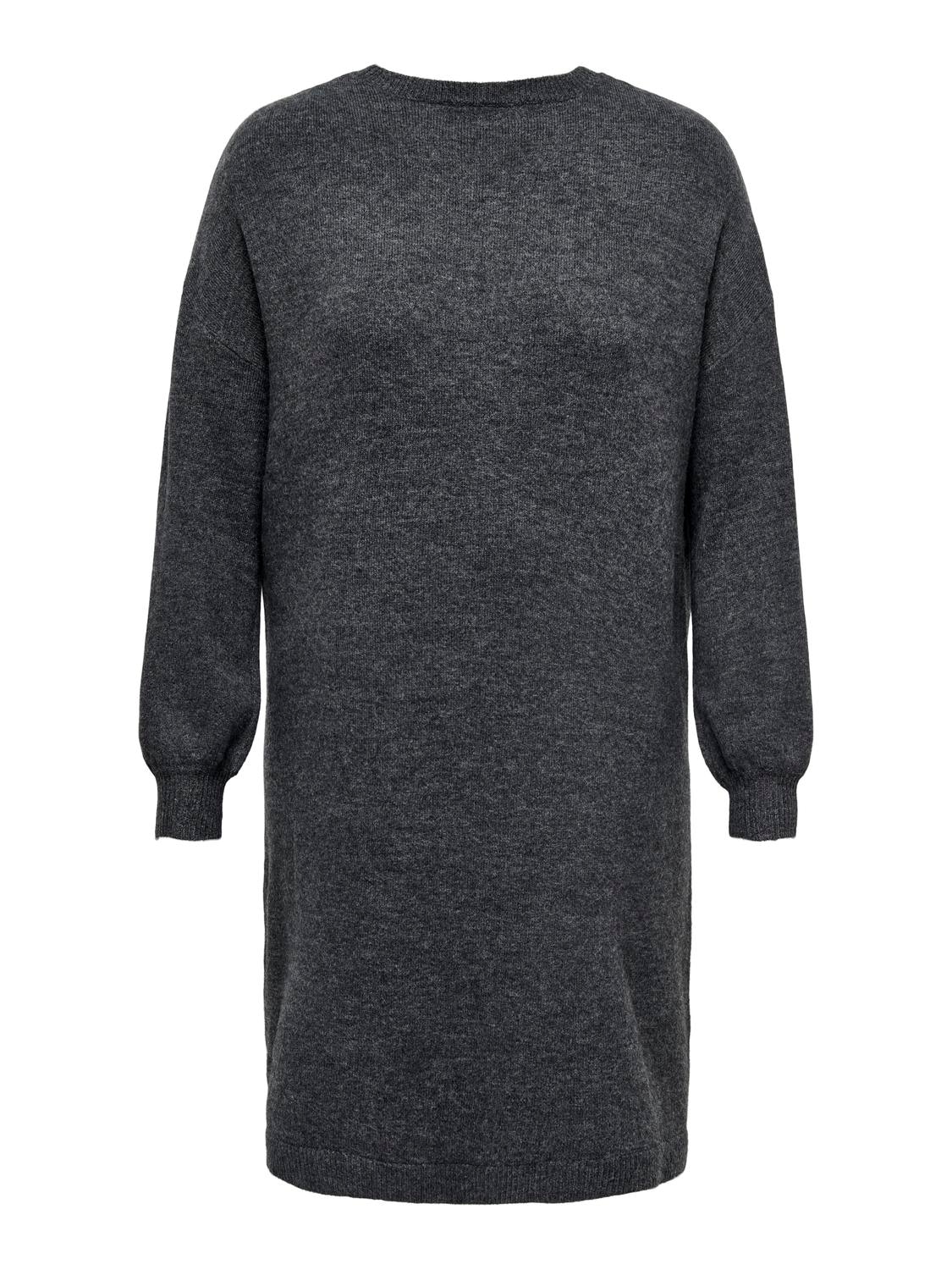 ONLY CARMAKOMA Strickkleid »CARMANIFESTA LS V-NECK DRESS KNT BF«, mit Spitze am Ausschnitt