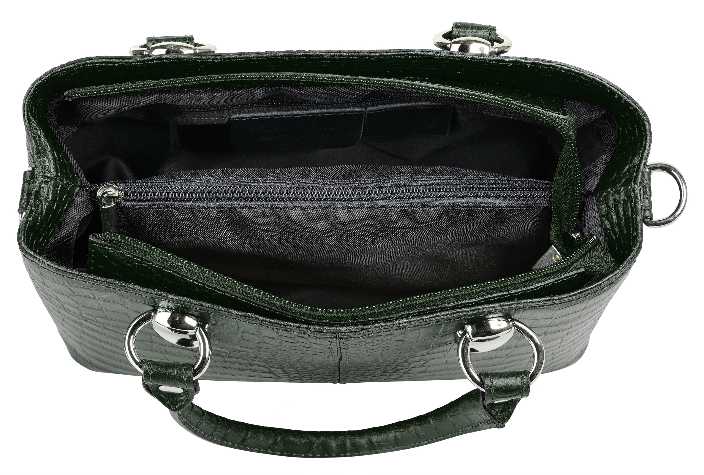 Cluty Umhängetasche, echt Leder, Made in Italy
