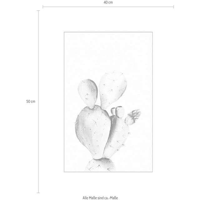 Komar Poster »Prickly Pear Watercolor«, Pflanzen-Blätter, (1 St.),  Kinderzimmer, Schlafzimmer, Wohnzimmer online kaufen | mit 3 Jahren XXL  Garantie