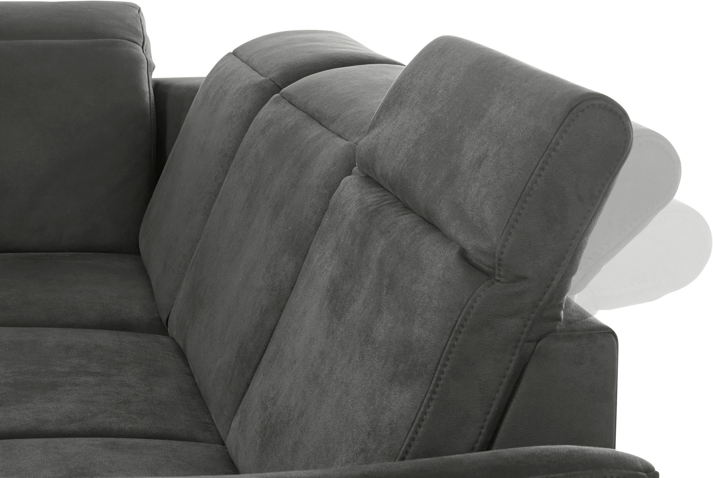 sit&more Ecksofa »Darwin L-Form«, inklusive Federkern, wahlweise mit Kopfteilverstellung, Bettfunktion