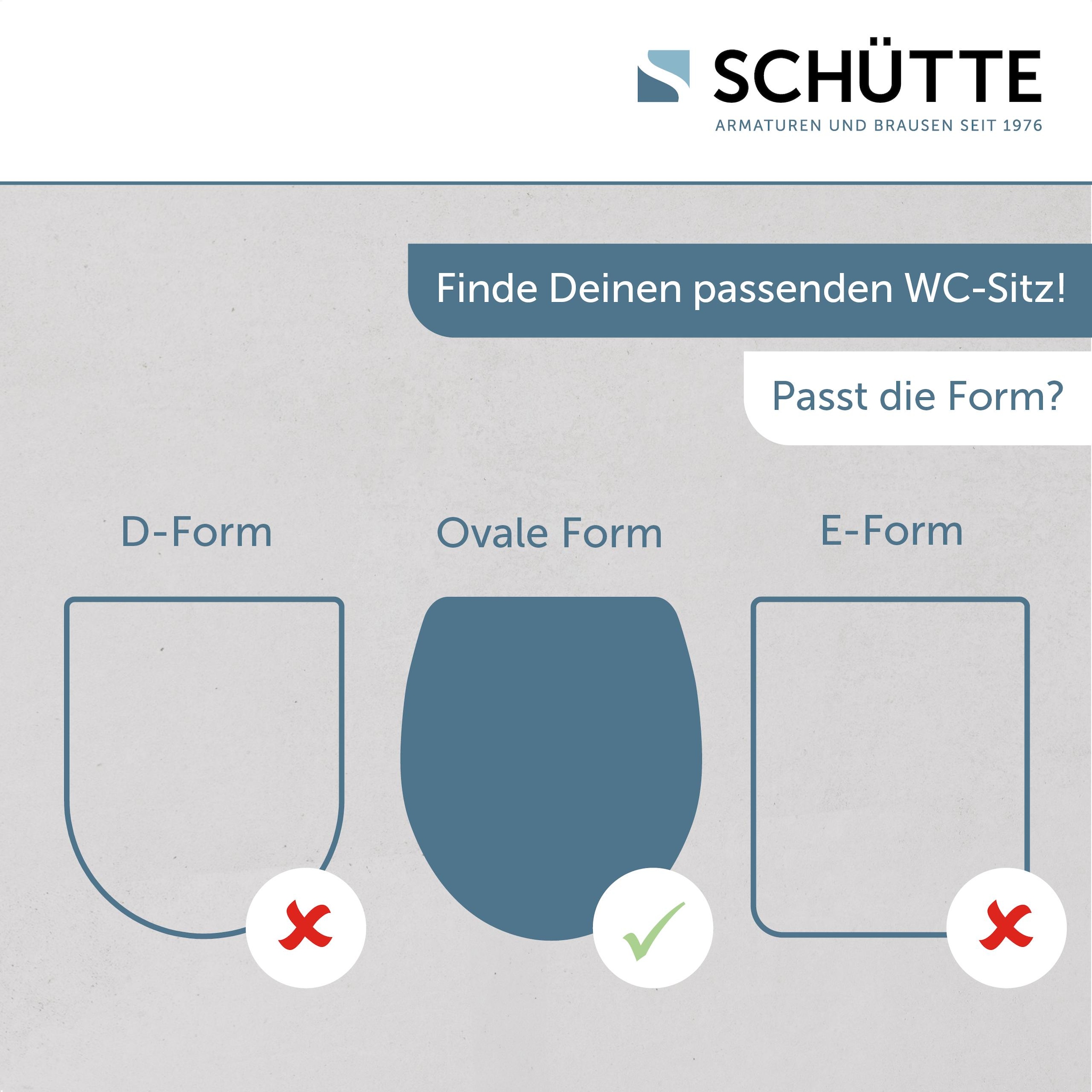Schütte WC-Sitz, mit Absenkautomatik und Schnellverschlusstechnik
