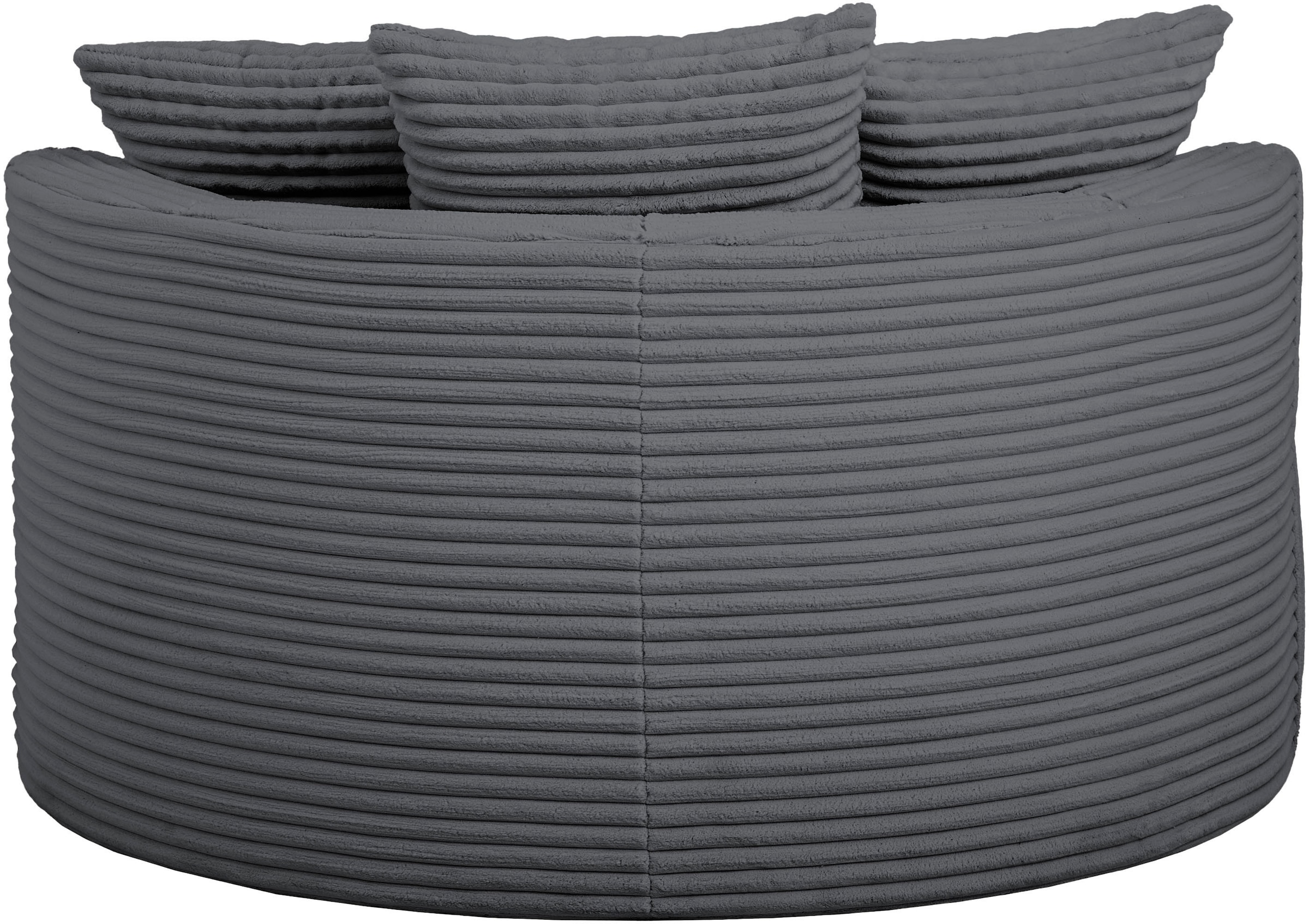 LeGer Home by Lena Gercke XXL-Sessel »ISALIE, Rundsessel mit Hocker, Lesesessel, Loveseat, Big-Sessel«, (Set), trendige Stoffe, 3 Zierkissen, große Sitzfläche, Cord, Samt, Bouclé