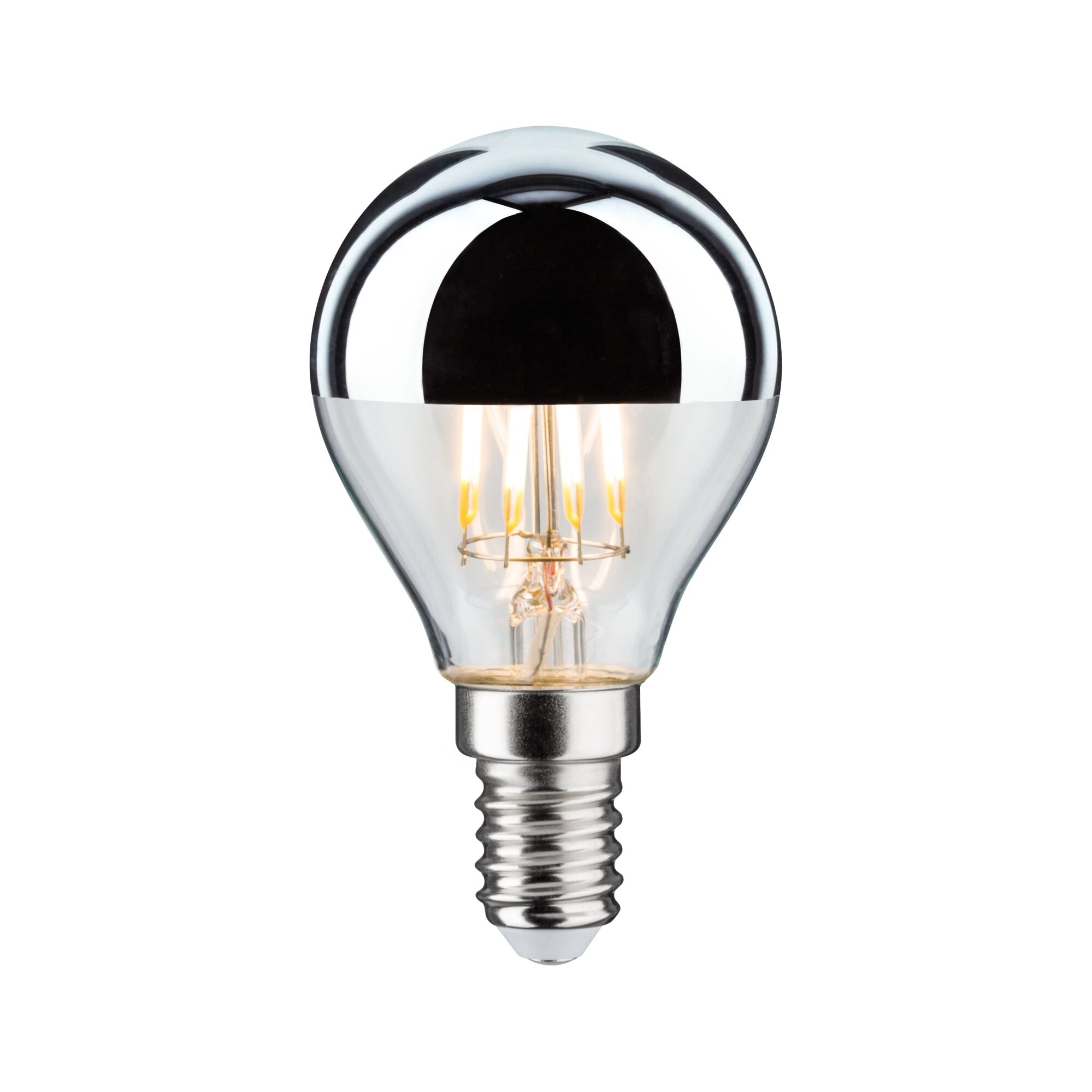 Paulmann LED-Leuchtmittel »Tropfen Kopfspiegel 440lm 2700K 4,8W silber dim 230V« E14 1 Stk. Warmweiß
