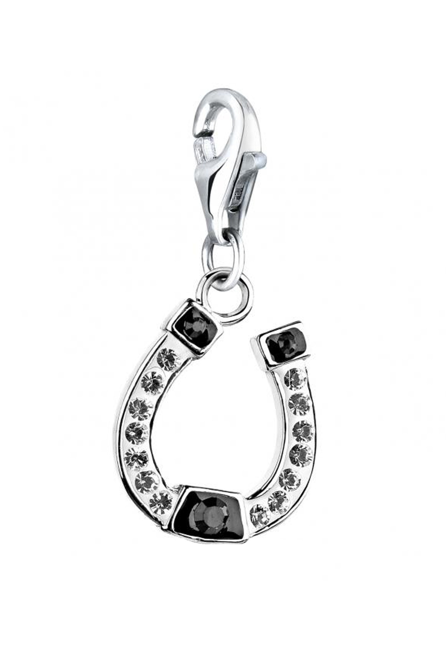 Nenalina Charm-Einhänger »Charm Anhänger Hufeisen Kristalle 925 Silber«