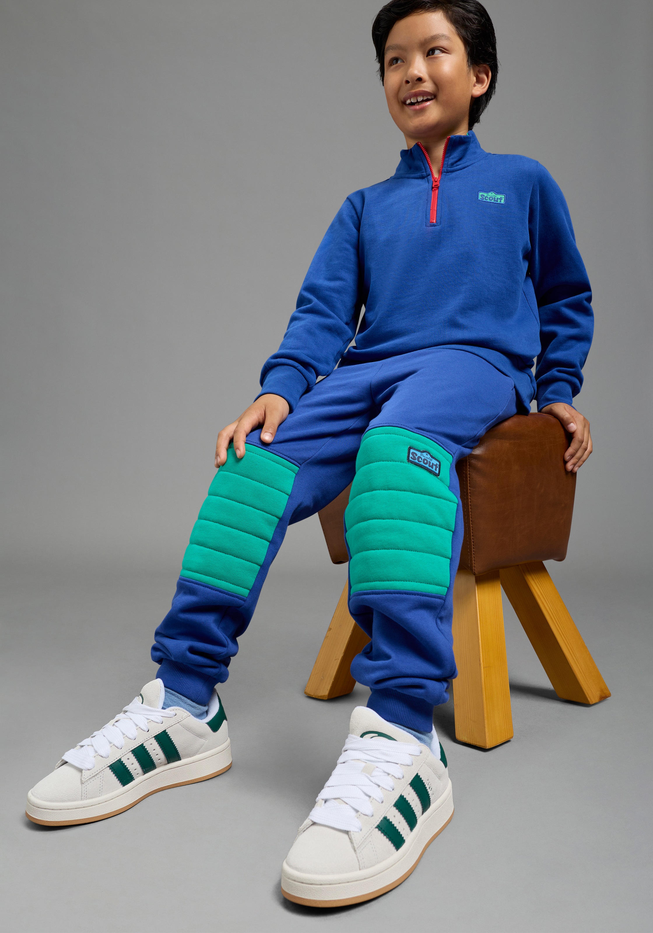 Scout Sweathose »Jogginghose mit Kniepatchen - NEU von SCOUT«  bequeme Passform mit geradem Bein, normale Leibhöhe