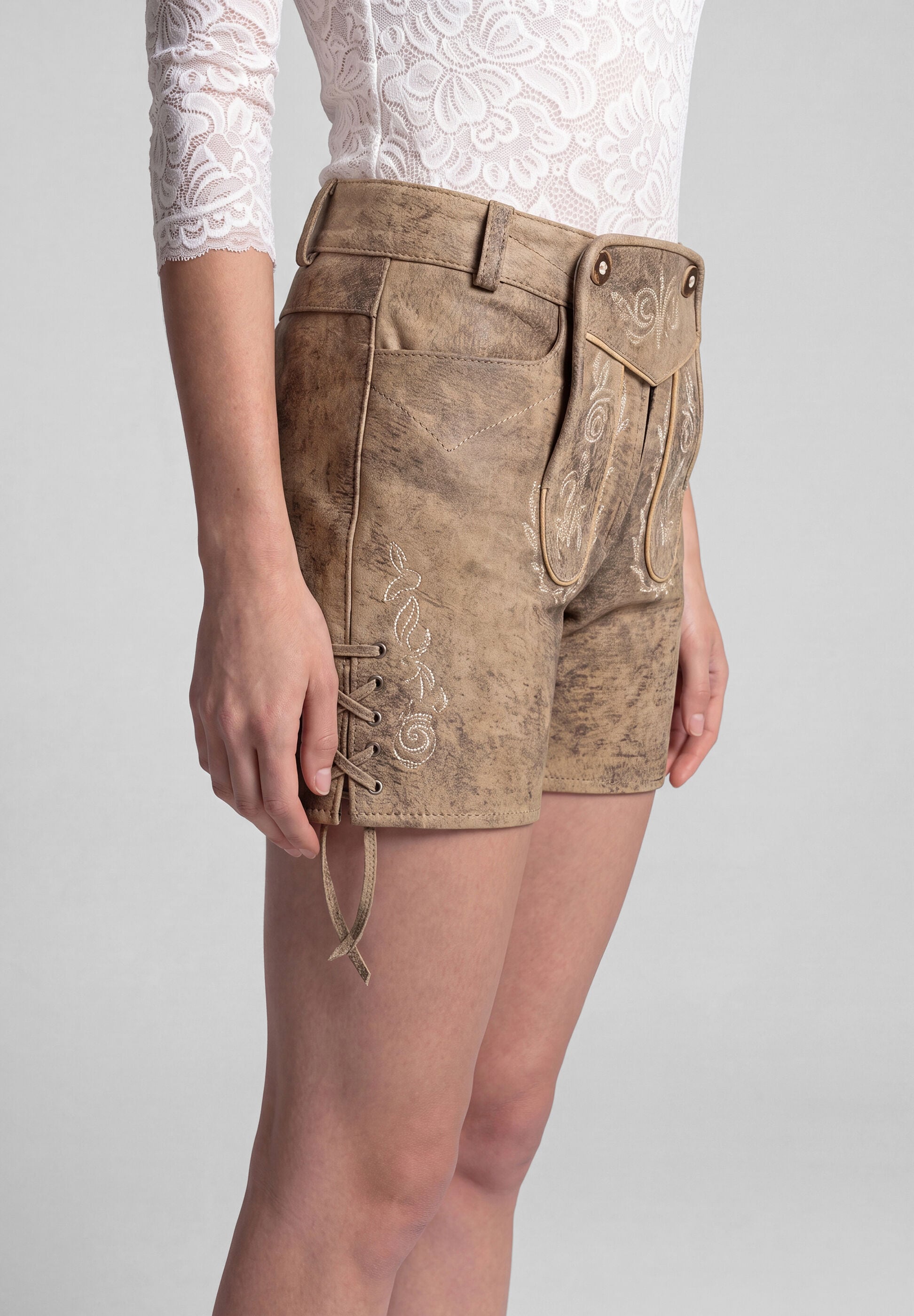Spieth & Wensky Lederhose »Barbie«  mit Stickereien