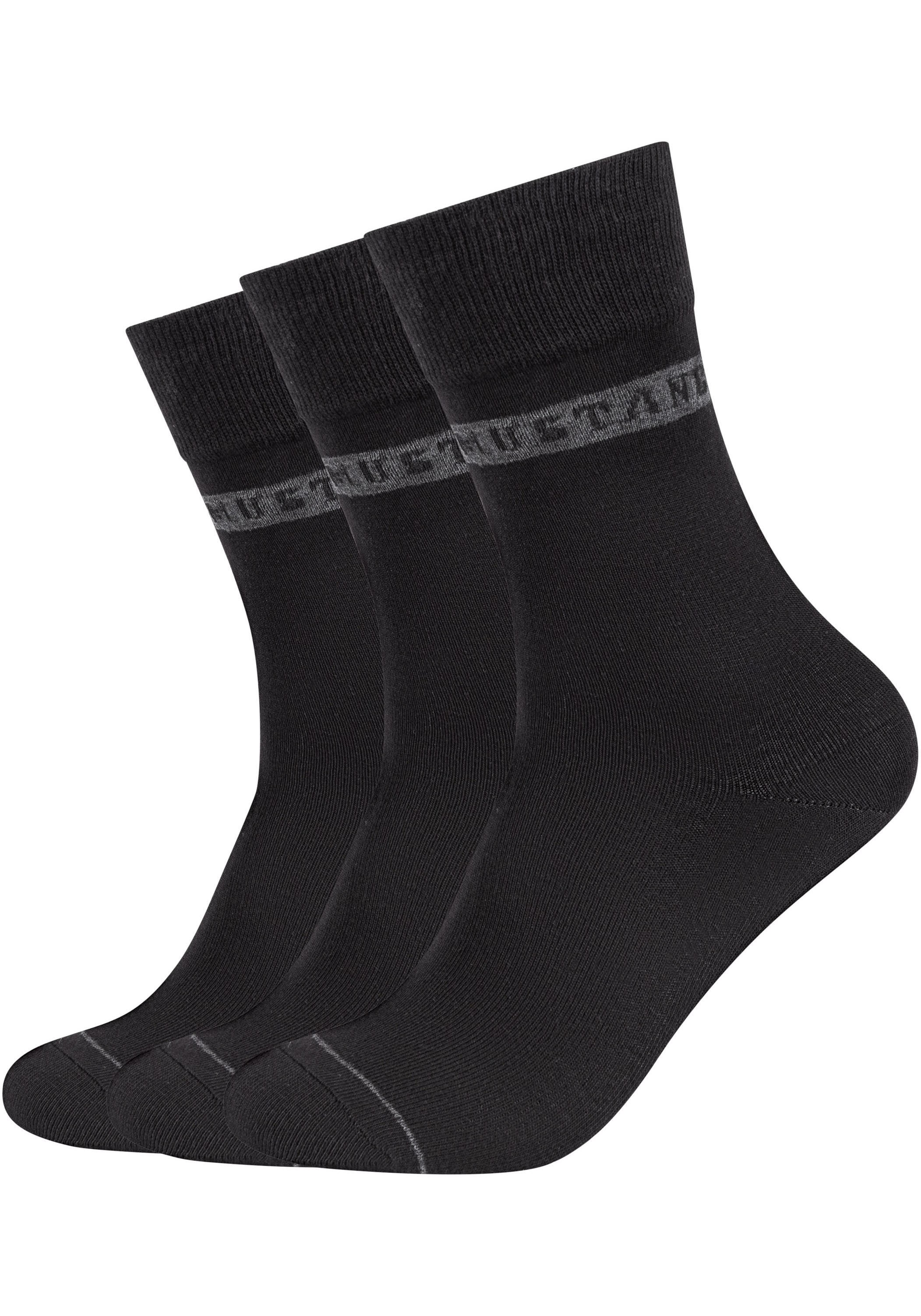 MUSTANG Socken, (6er Pack), mit Weicher und elastischer Komfortbund