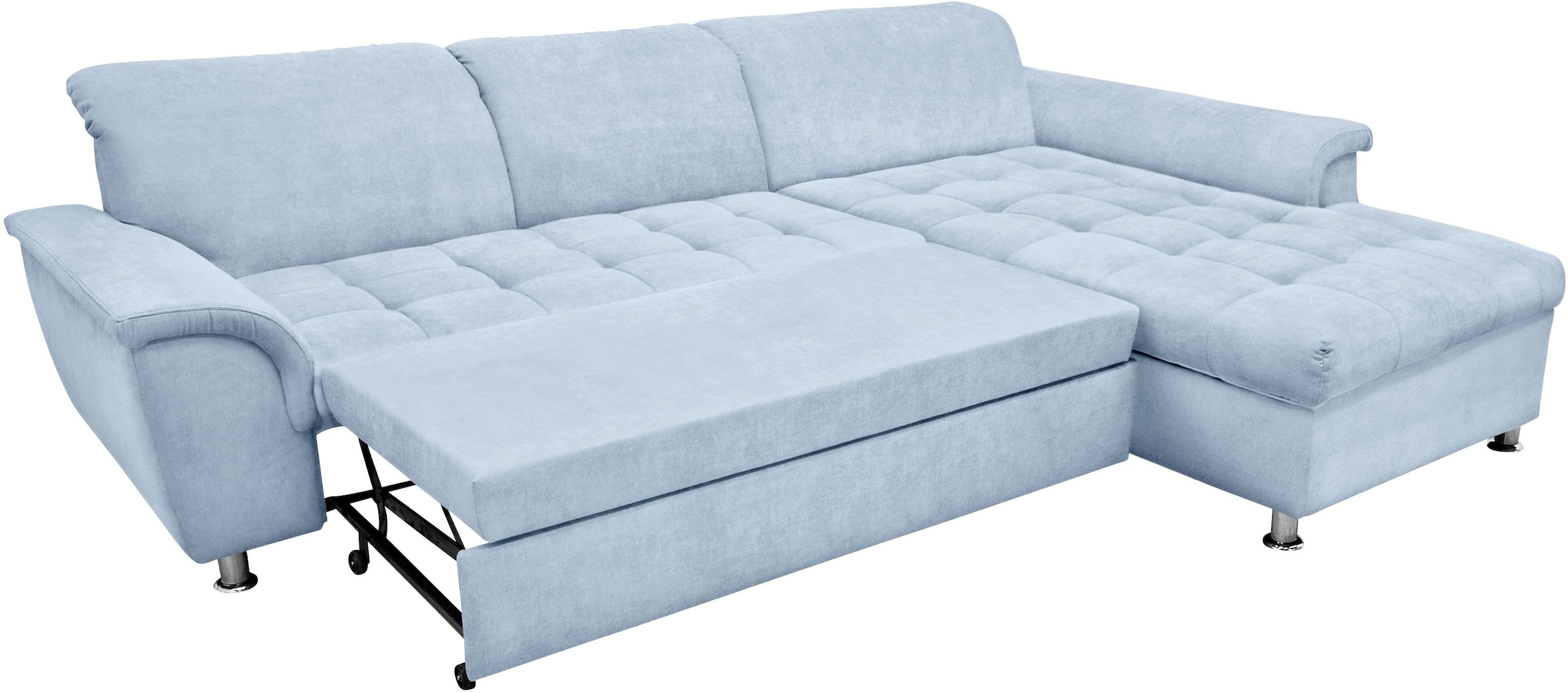 DOMO collection Ecksofa Franzi, wahlweise mit Bettfunktion, Bettkasten und Kopfteilverstellung