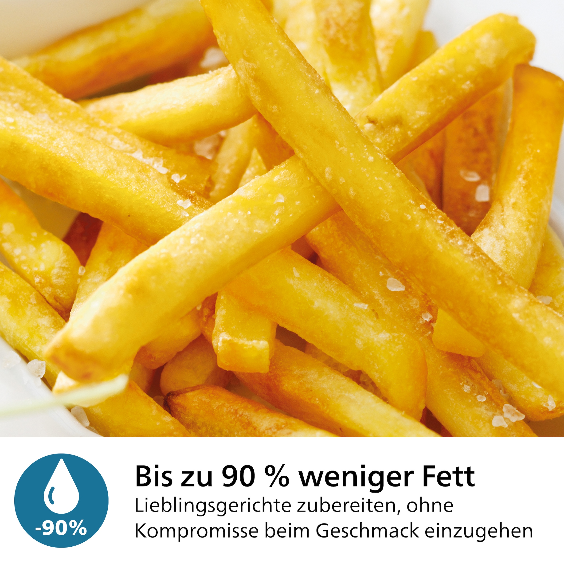 Philips Heißluftfritteuse »Airfryer 2000 NA231/00, mit 6.2L, Sichtfenster«, 1700 W, RapidAir Technologie und 13 Kochfunktionen; Schwarz/Silber