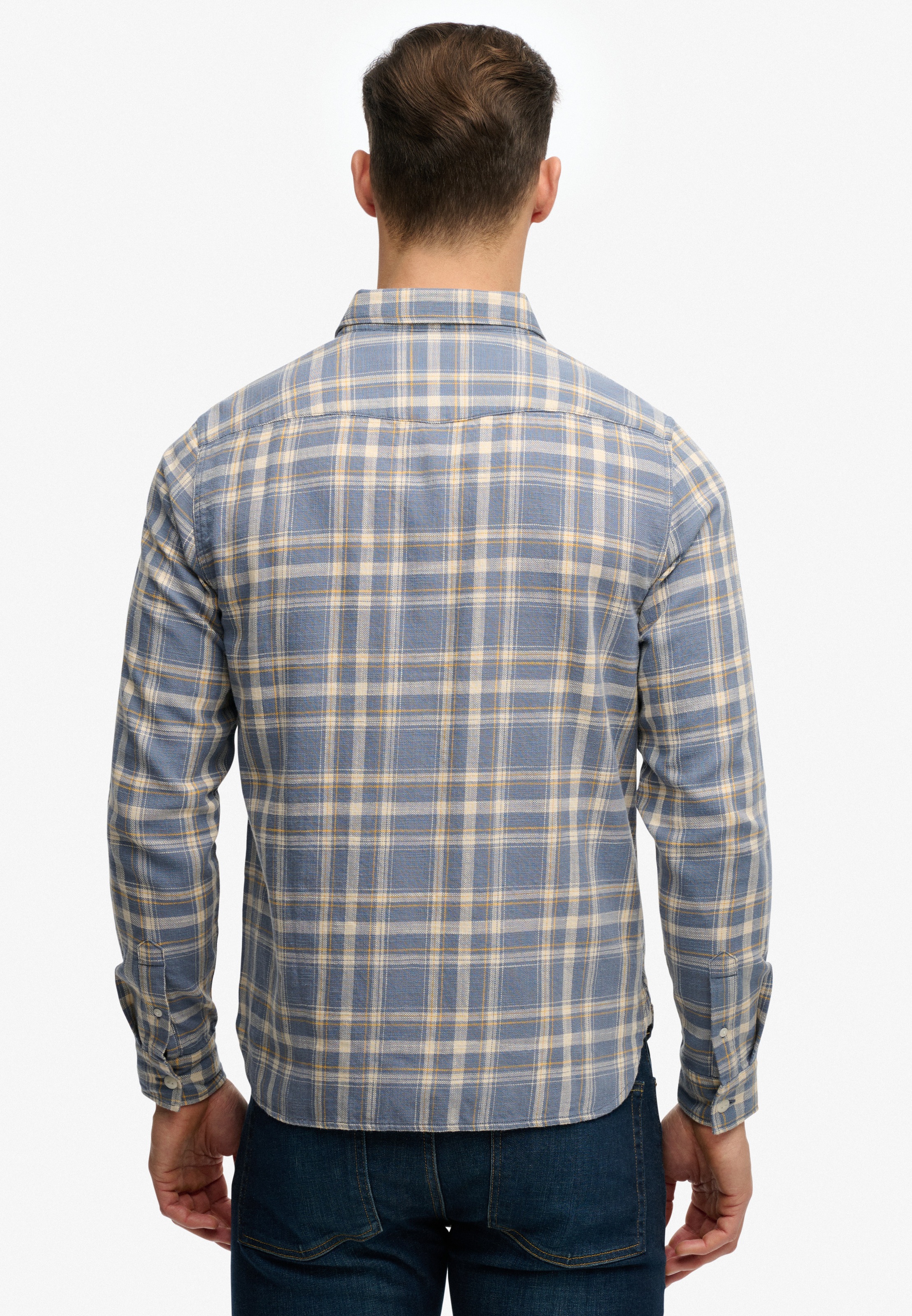 Superdry Langarmhemd »MERCHANT LITE CHECK SHIRT« mit Knopfleiste, aus Baumwolle, Regular Fit, kariertes Design