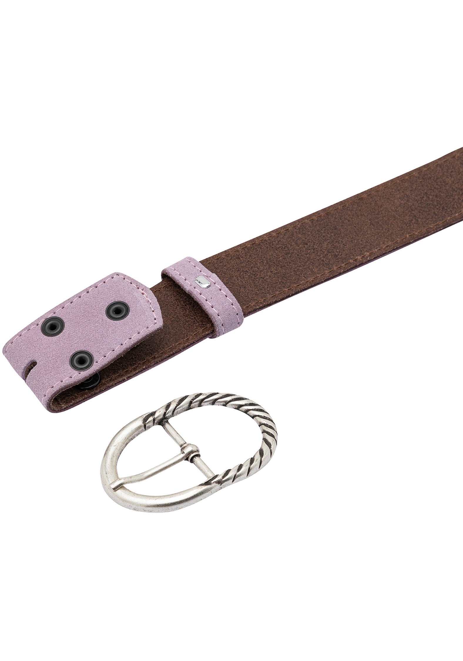 Rettungsring Gürtel Ledergürtel mit austauschbarer Schließe »Dorn Gedreht Silber«