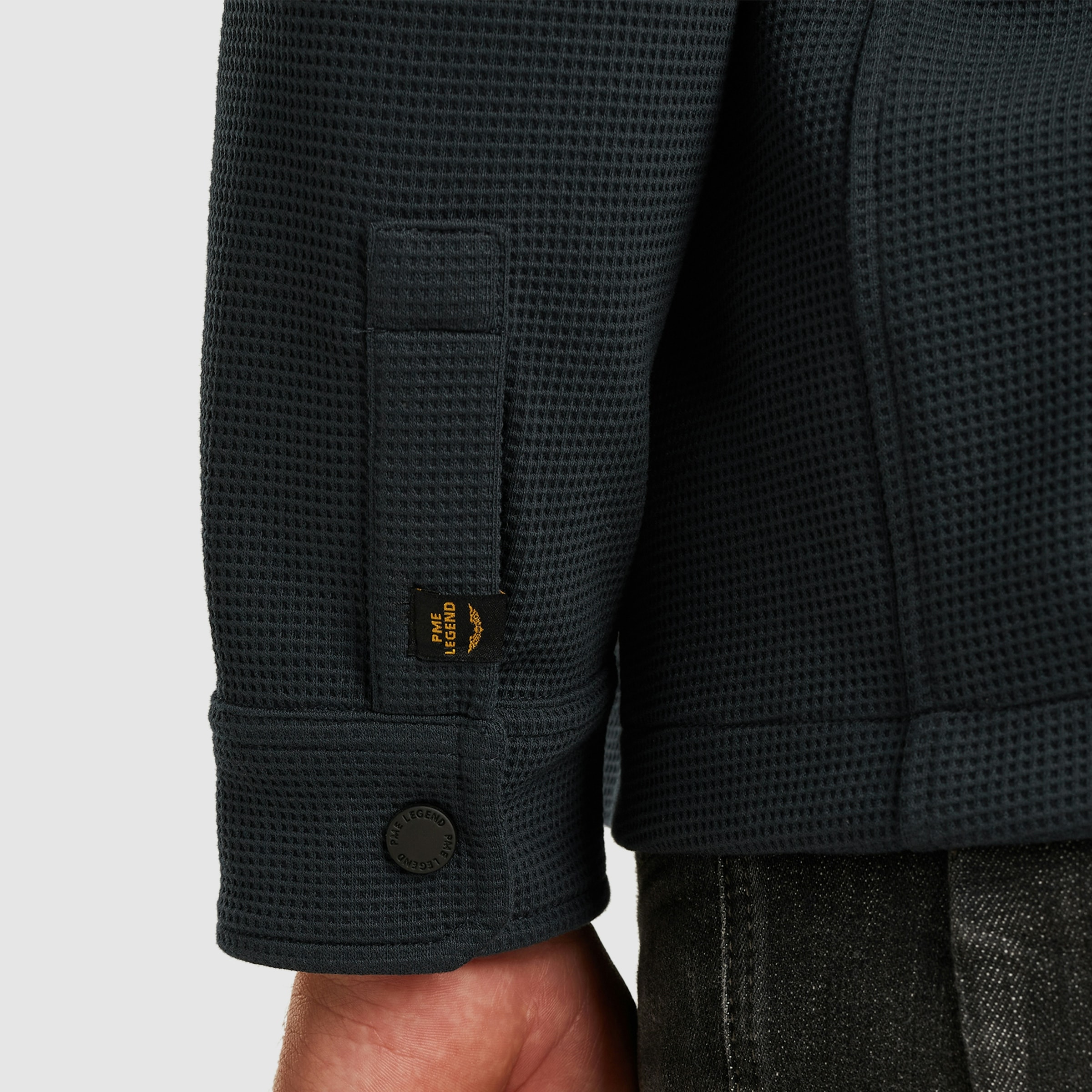 PME LEGEND Langarmhemd mit Druckknöpfen und Brusttaschen