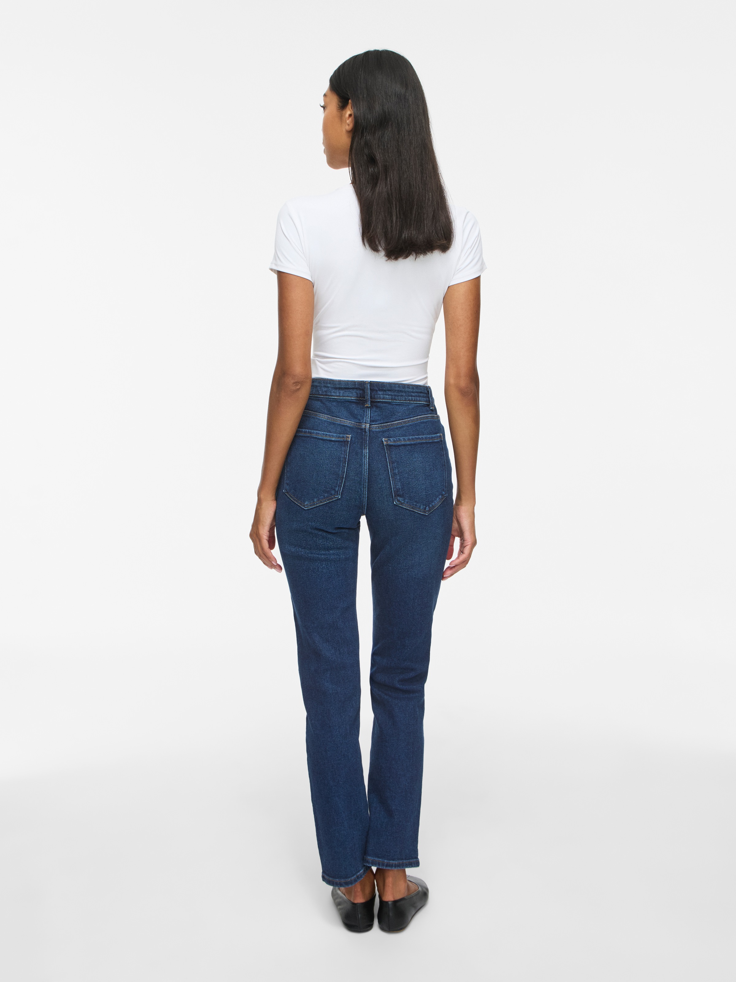 Vila Straight-Jeans »VIALICE RW STRAIGHT JEANS DBD SOL30-NOOS« Baumwollmischung, straight fit, regular waist