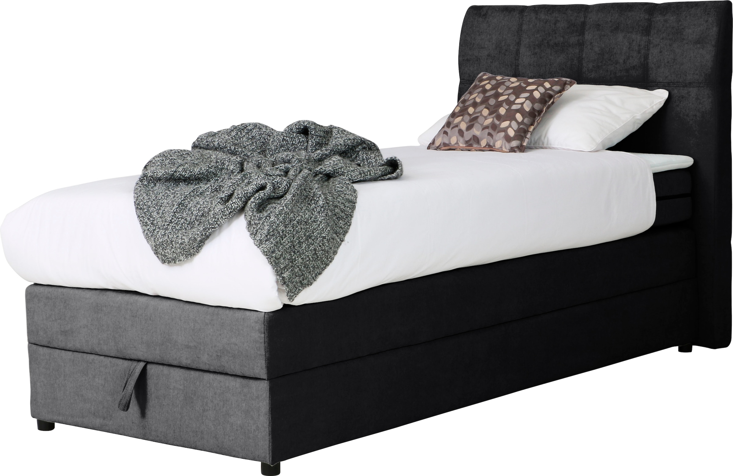 Home affaire Boxspringbett »Finja« besonders komfortable Liegehöhe, mit praktischem Bettkasten