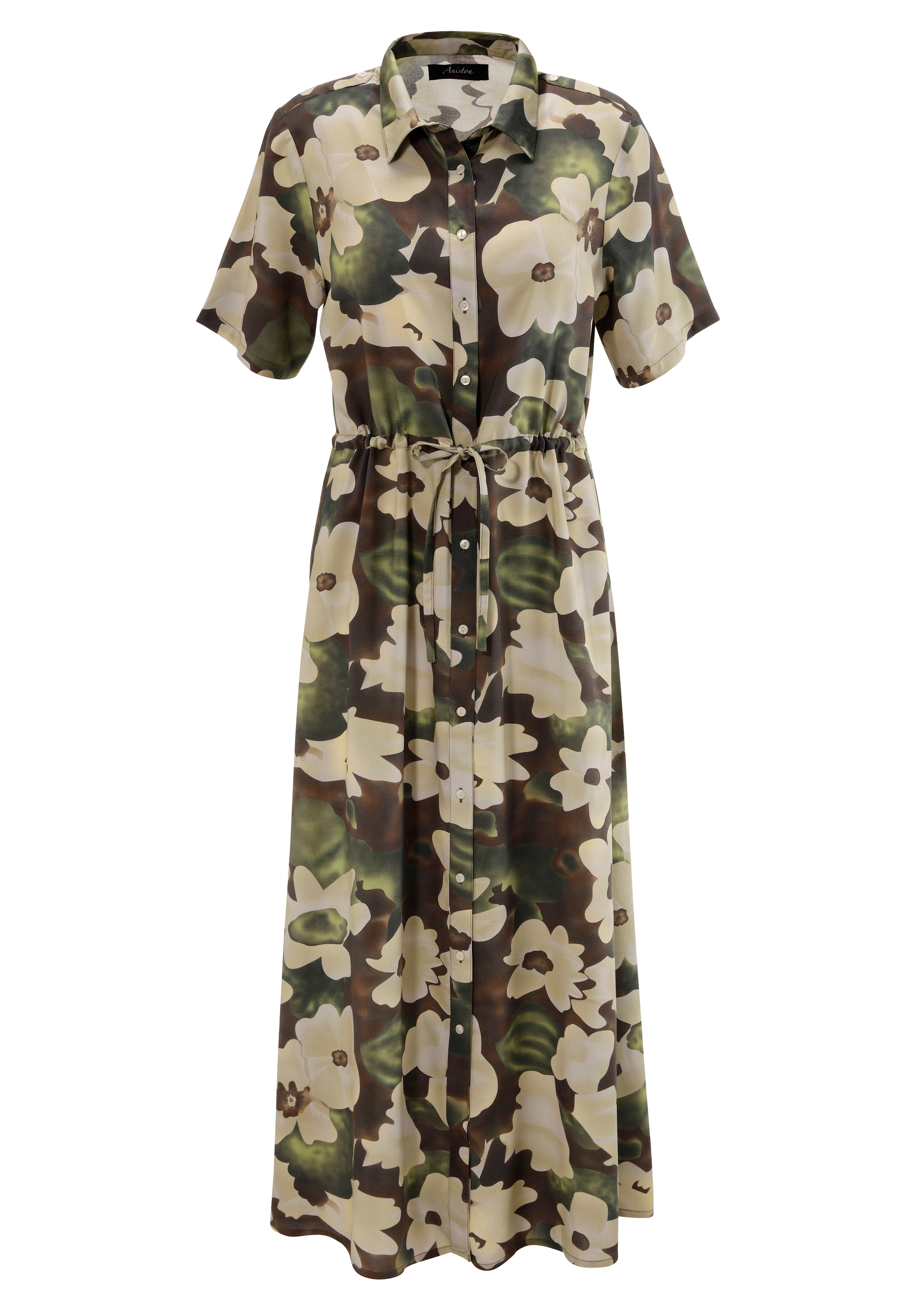 Aniston CASUAL Blusenkleid, mit farbharmonischen Blumendruck im Batikdessin