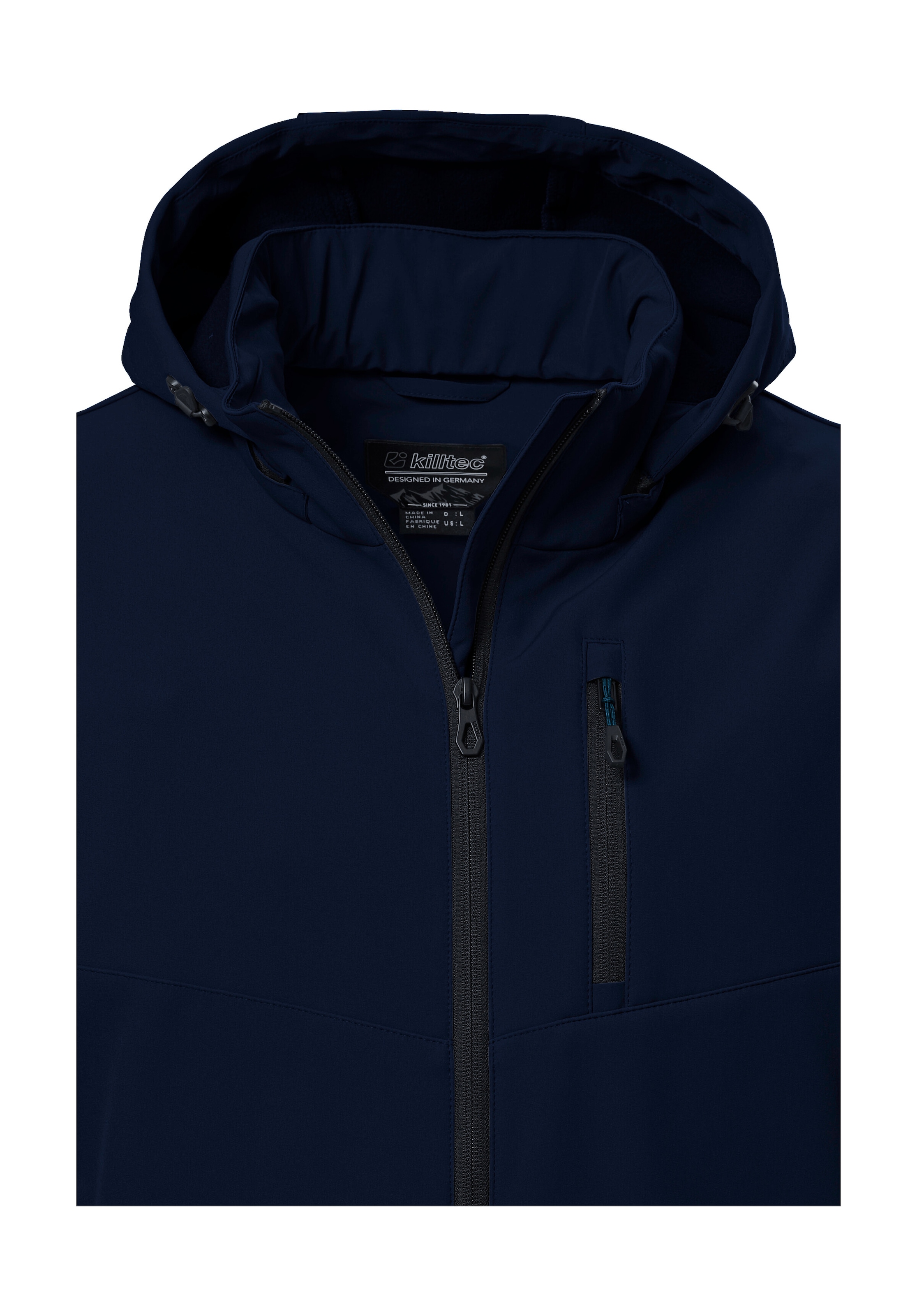 Killtec Softshelljacke »KOW 92 MN SFTSHLL JCKT«, Wasser- und windabweisend, atmungsaktiv, abnehmbare Kapuze