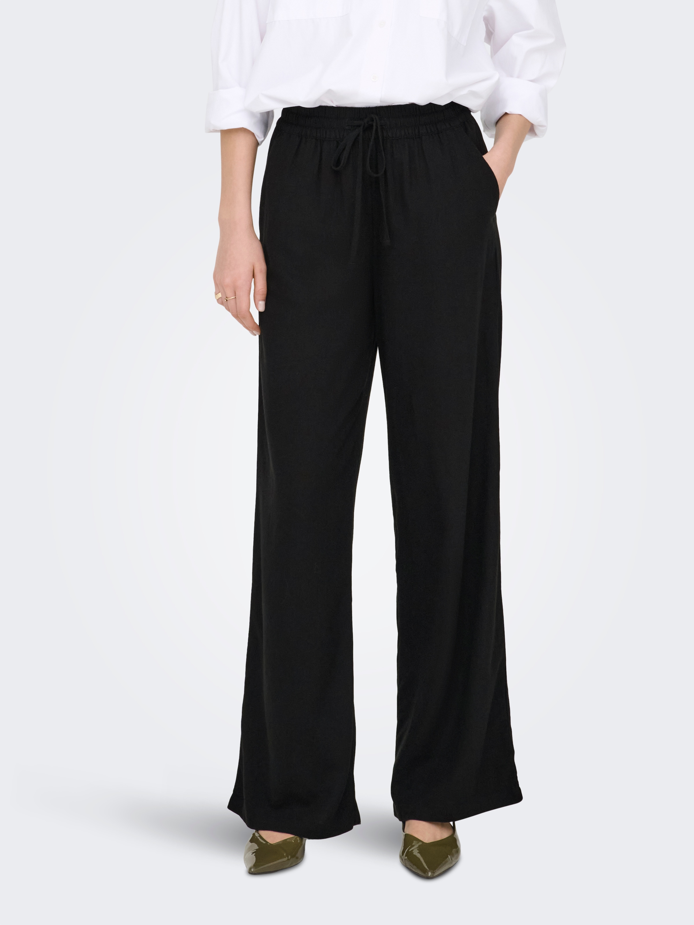 JDY Schlupfhose »JDYSAY LINEN HW WIDE PANT WVN NOOS«  Sommerhose mit Leinen