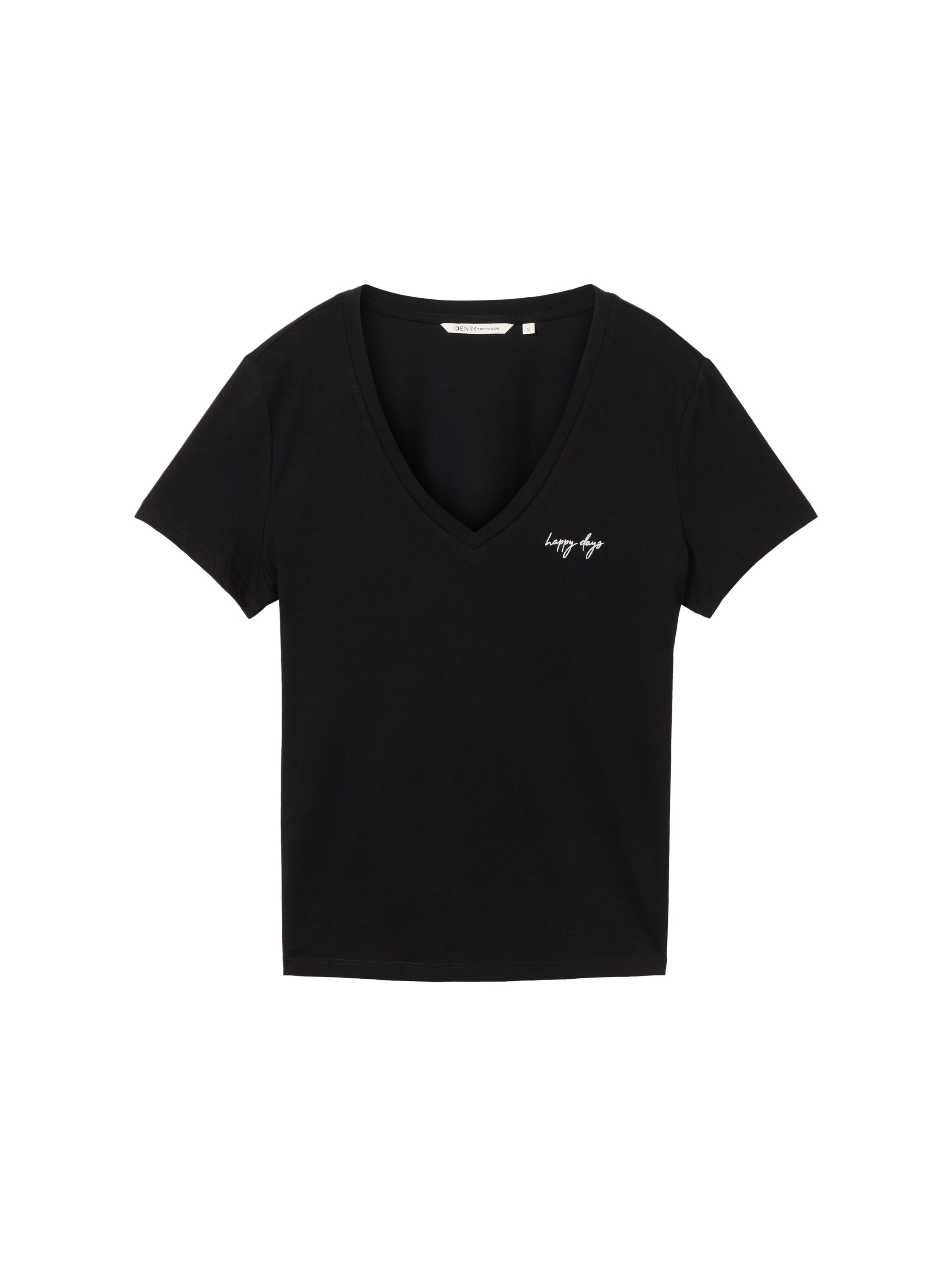 TOM TAILOR Denim V-Shirt, (Packung, 2 tlg.), mit Statement-Prints