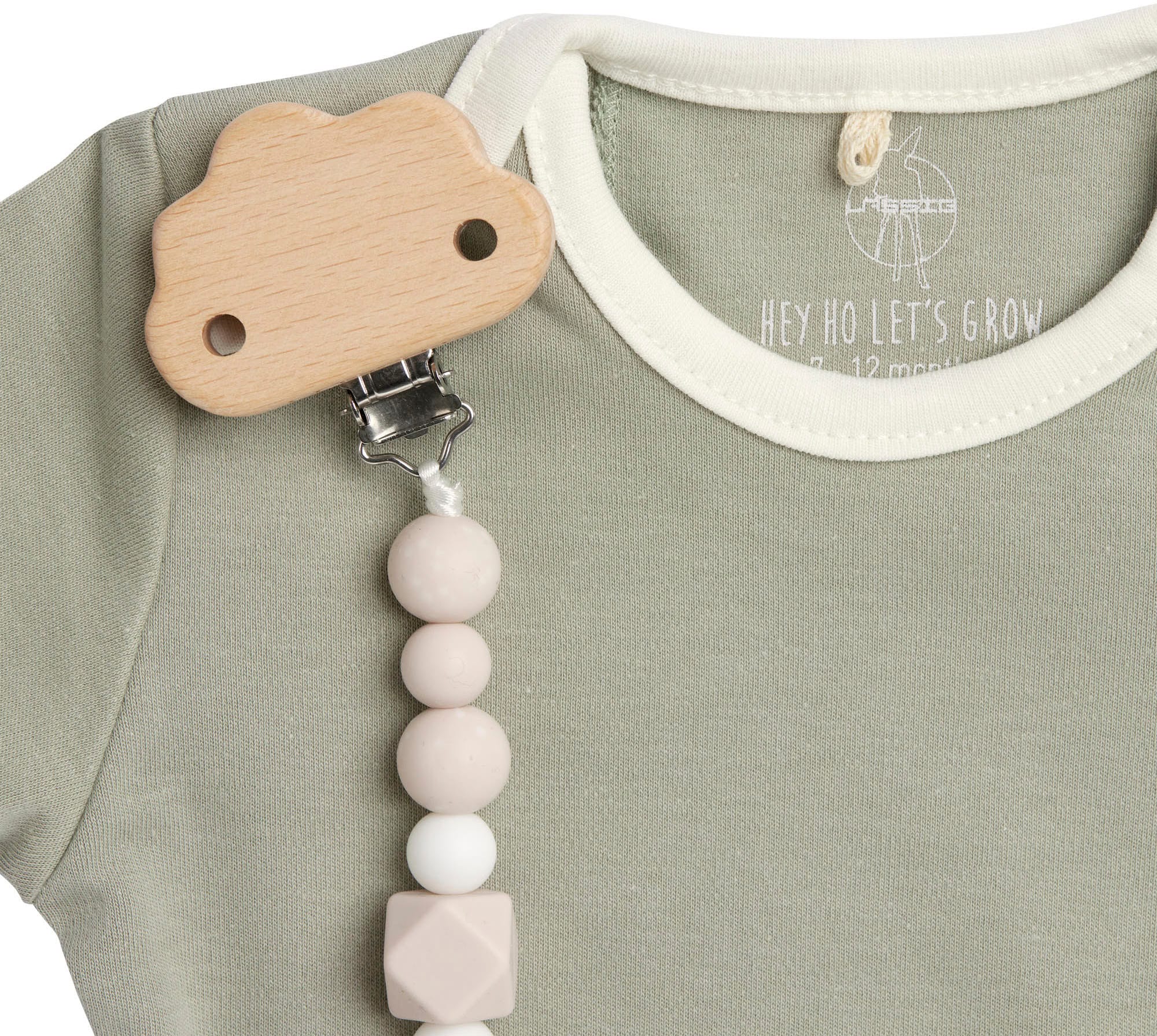 LÄSSIG Schnullerbefestigung »Little Universe, powder pink«