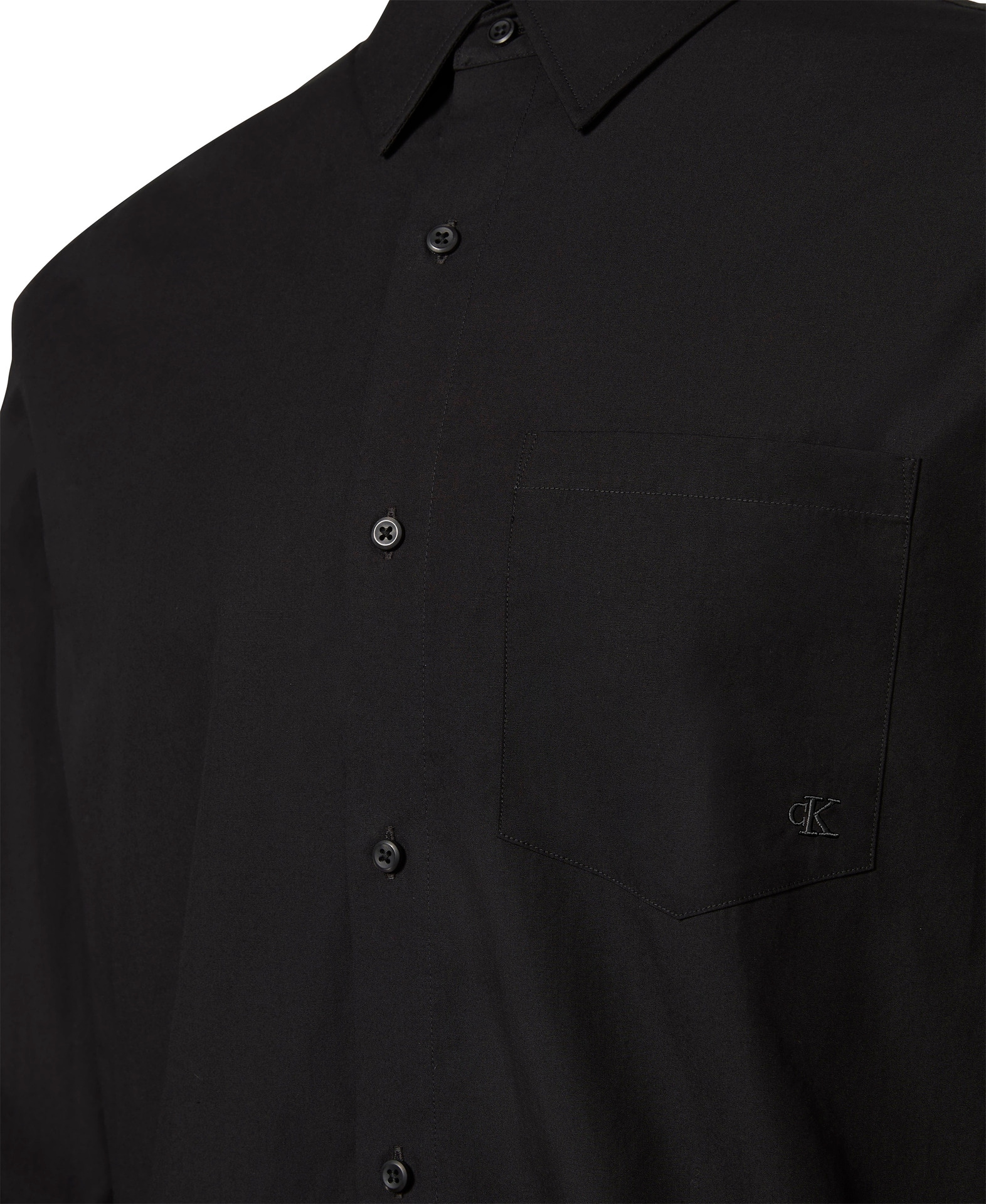 Calvin Klein Jeans Langarmhemd »LS POPLIN CLASSIC SHIRT«, mit Monogramm-Stickerei