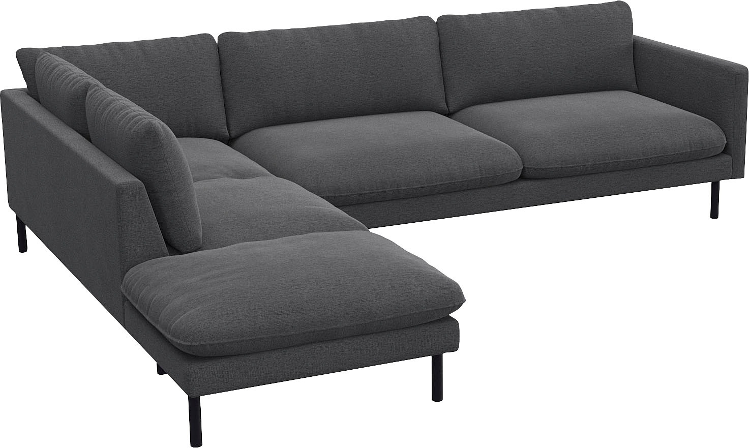 FLEXLUX Ecksofa »Bolzano, elegant und bequem, L-Form«, Sitzaufbau mit Kaltschaum & Stahl-Wellen, lose Sitz -& Rückenkissen