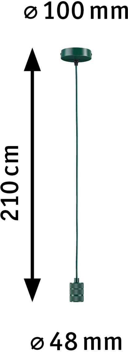 Paulmann Pendelleuchte »Tilla«, 1 flammig, Leuchtmittel E27 | ohne Leuchtmittel, E27, max. 1x60W E27, 230V, Stoff/Metall