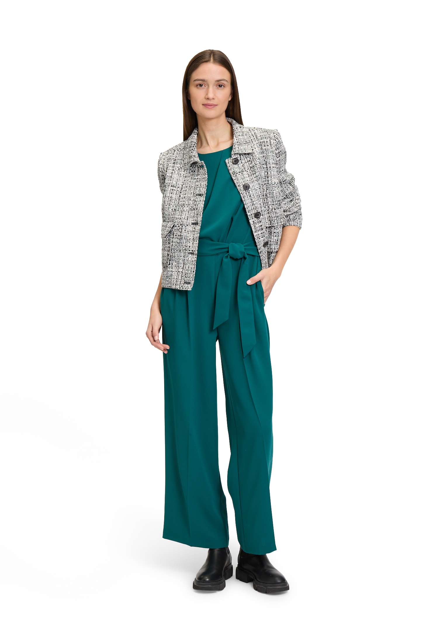 Betty&Co Jumpsuit »Jumpsuit mit Bindegürtel«