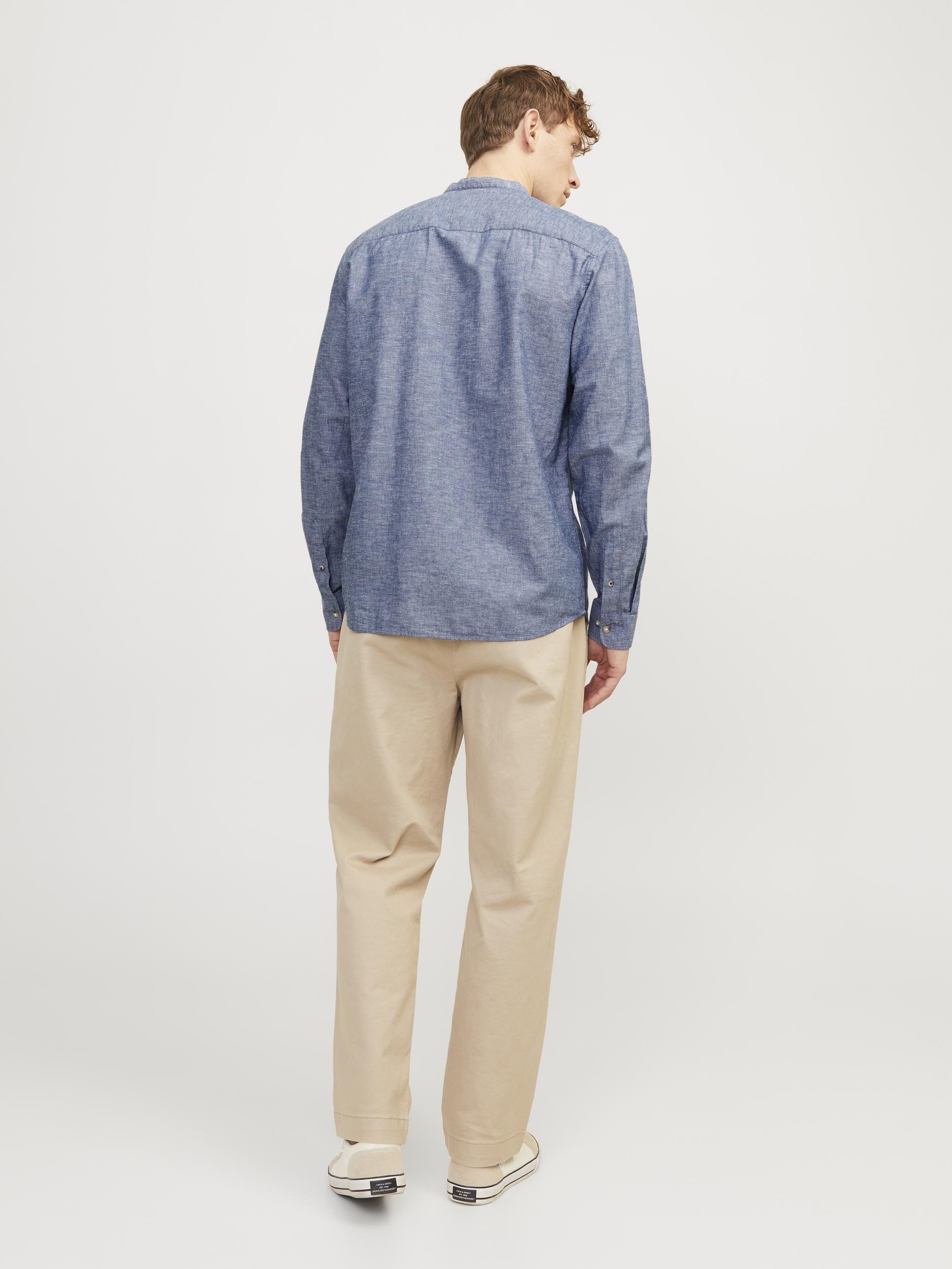 Jack & Jones Langarmhemd »JJESUMMER BAND LINEN BLEND SHIRT LS SN«