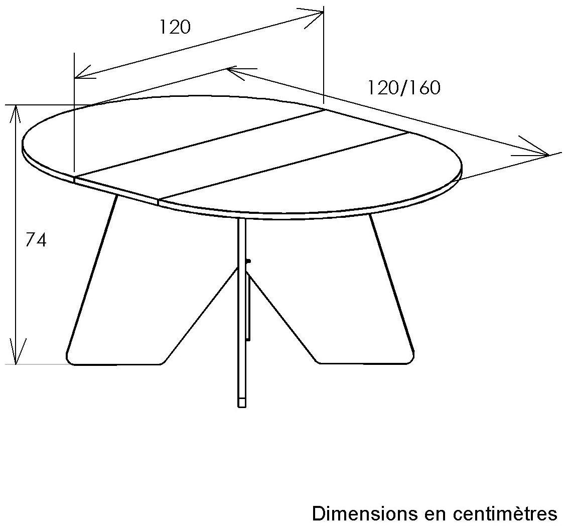 Gami Esstisch »GALEO«, Runder Tisch mit 1 Ausziehplatte