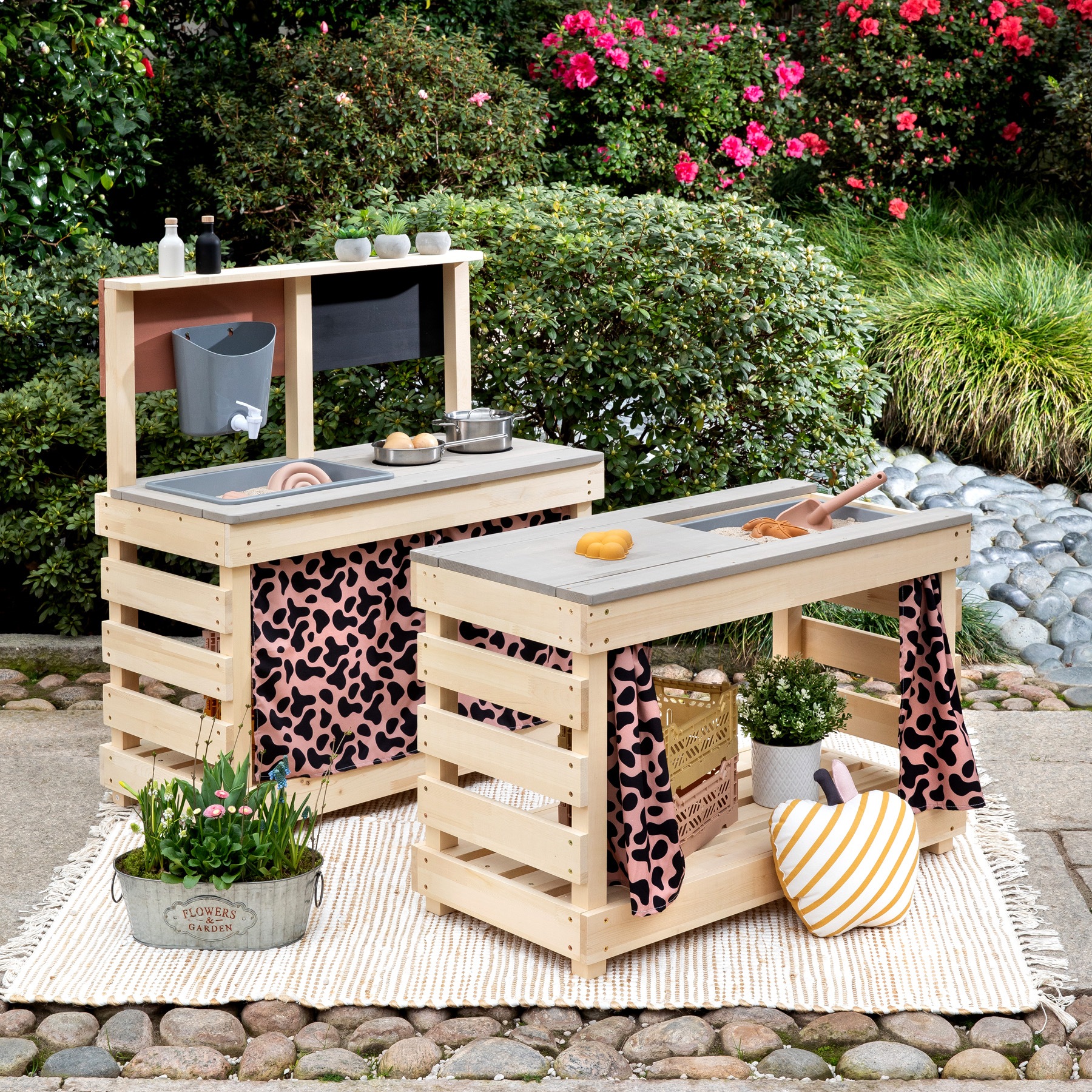 MUDDY BUDDY® Outdoor-Spielküche »Matschküche, Little Leo, natur - puderrosa«, ; FSC® - schützt Wald - weltweit