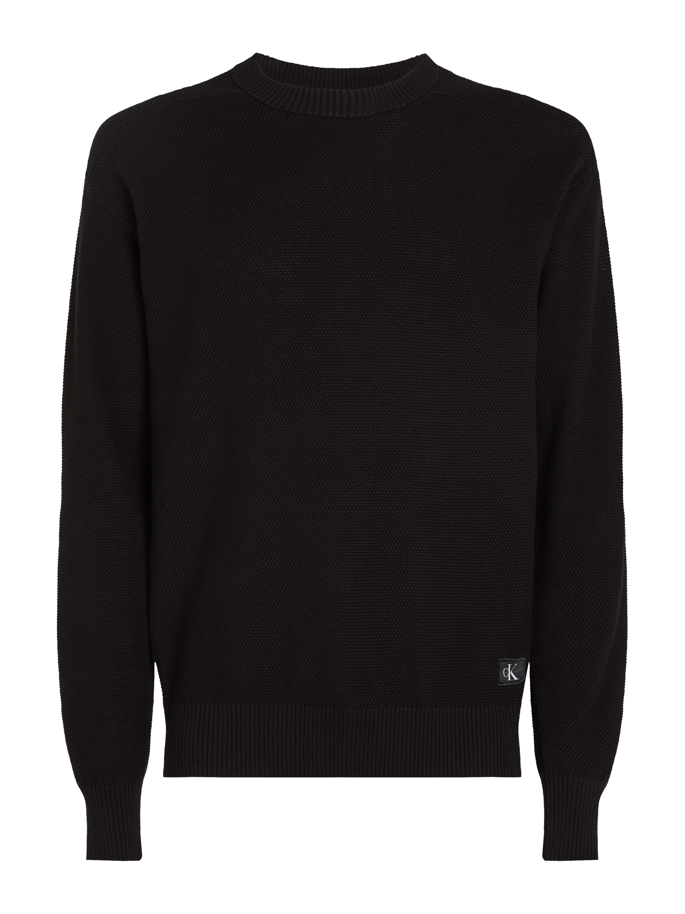 Calvin Klein Jeans Rundhalspullover »CASUAL TEXTURE SWEATER«, Logostickerei, Rundhals