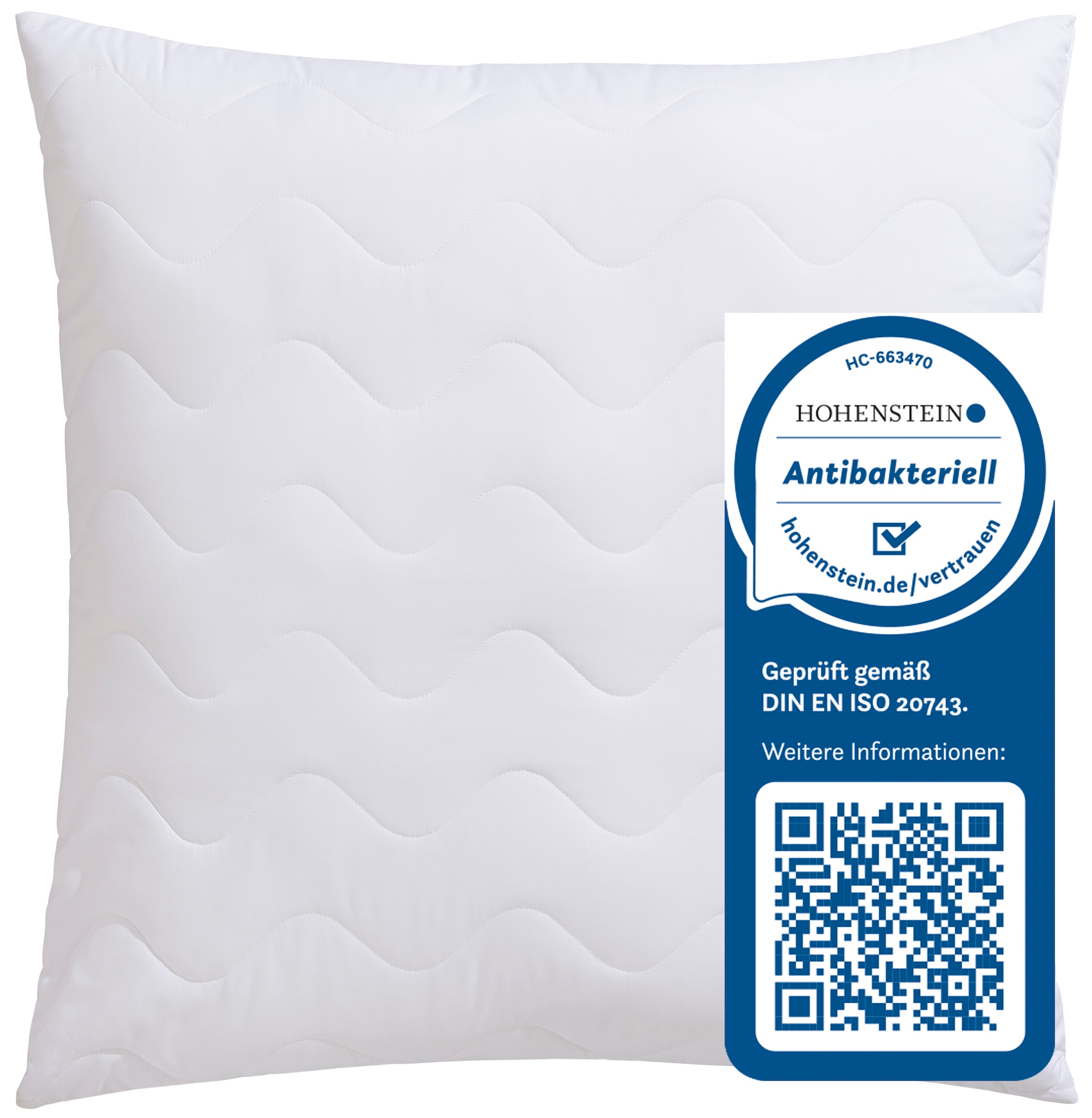 Jekatex Microfaserkissen "Antibac" Füllung: 100% Polyesterkugeln (antibakteriell) 1 oder 2-tlg., 1 Stk. tlg. Kopfkissen 40x80, 80x80 cm, im Einzel- oder Doppelpack